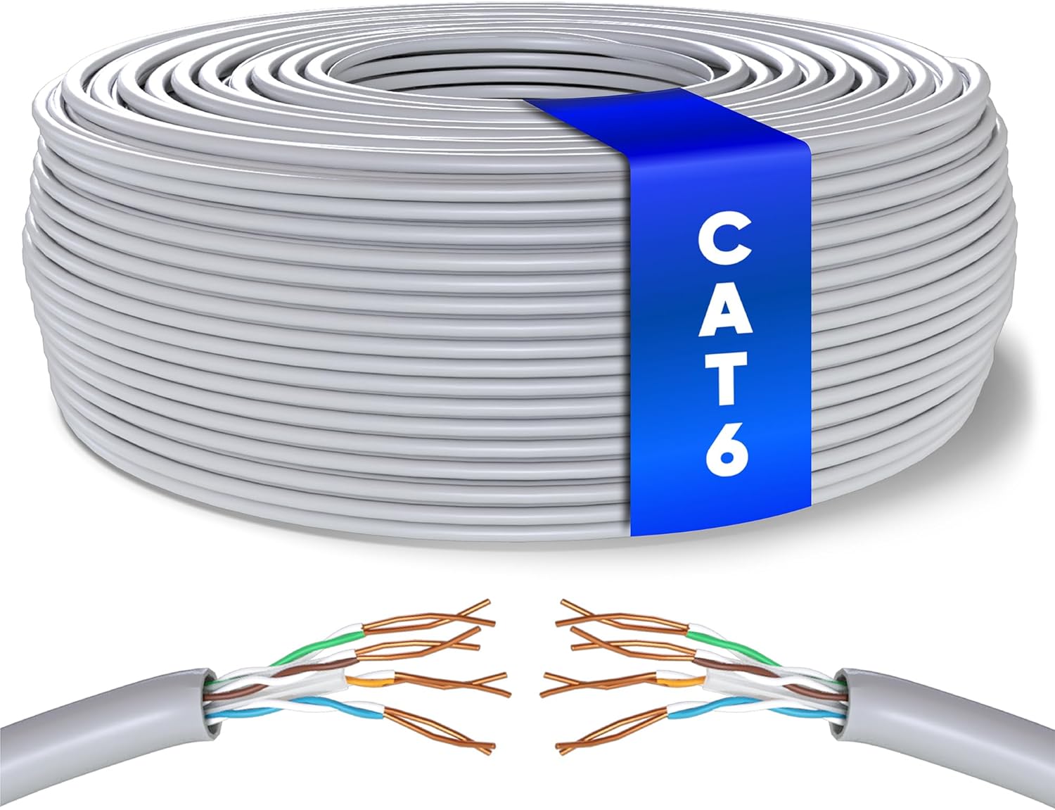 Mr. Tronic Bulk Cat 6 Ethernet Cable 100m, High Sp...
