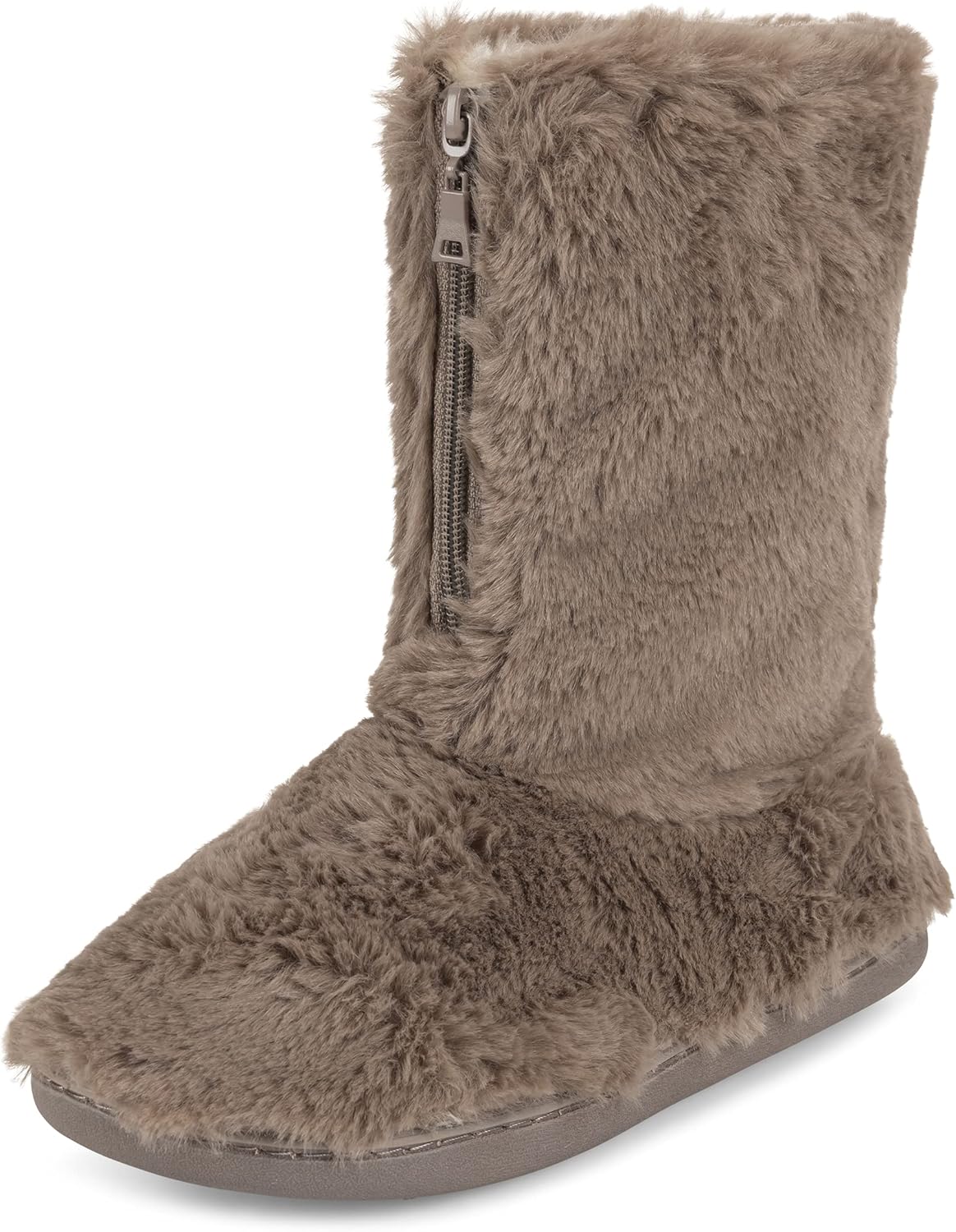 Polar Womens Memory Foam Slippers, Special Zipper Faux Fur Boot Slippers, High-Q...