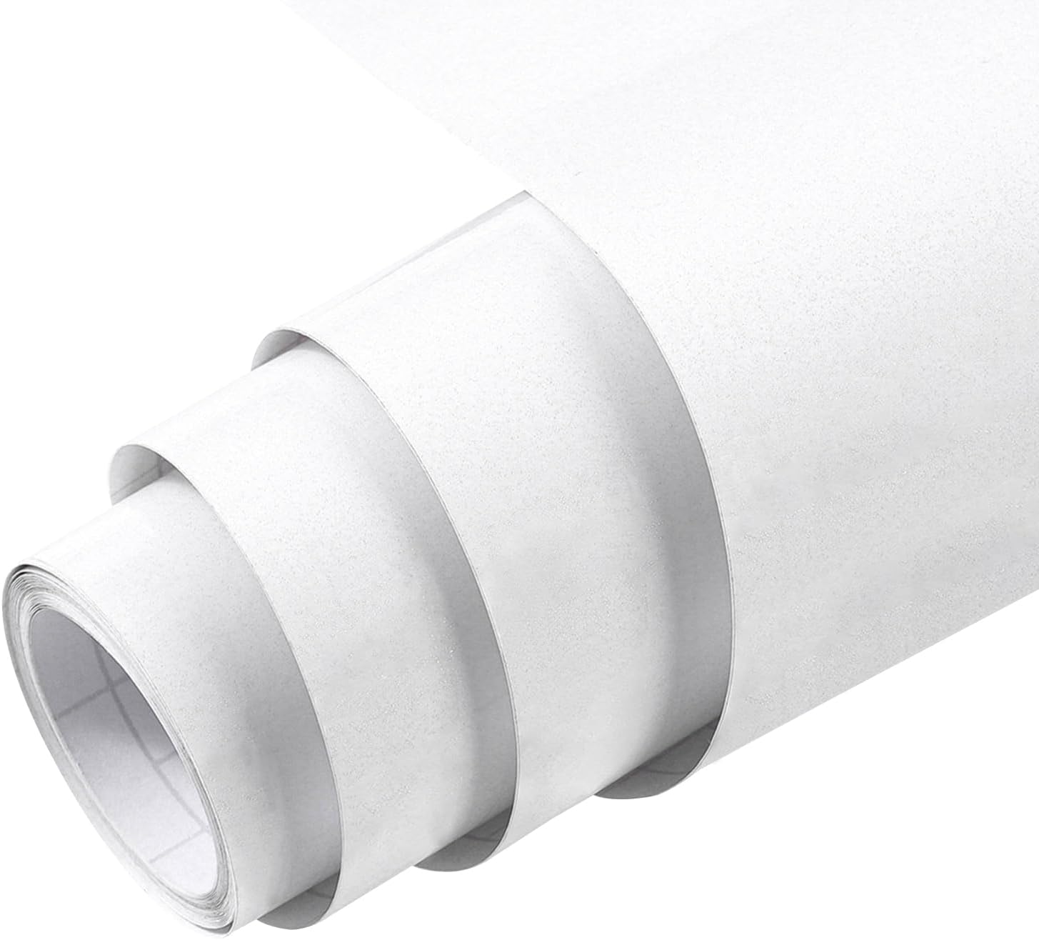 Hode Sticky Back Plastic Self Adhesive Wallpaper, White Vinyl Wrap Film Roll, Fu...