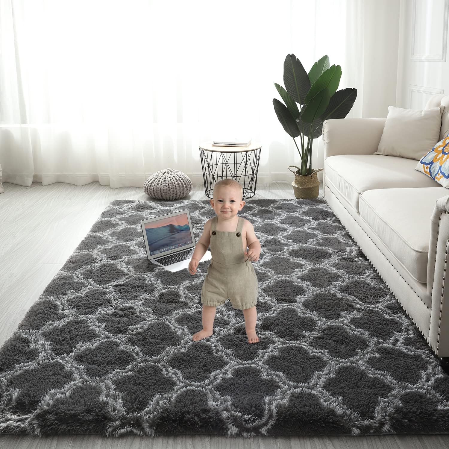 Gsogcax Rugs Living Room 6.56'x9.84' Super Soft Fluffy Area Rugs for Bedroom Sha...