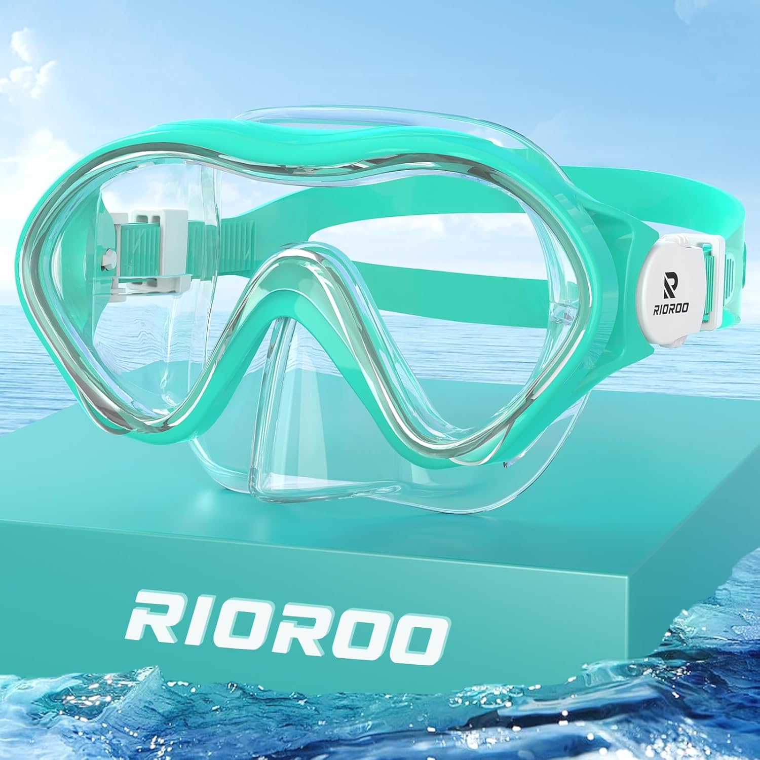 RIOROO Snorkel Mask for Kids,Swimming Goggles Kids with Nose Cover for Boys Girl...