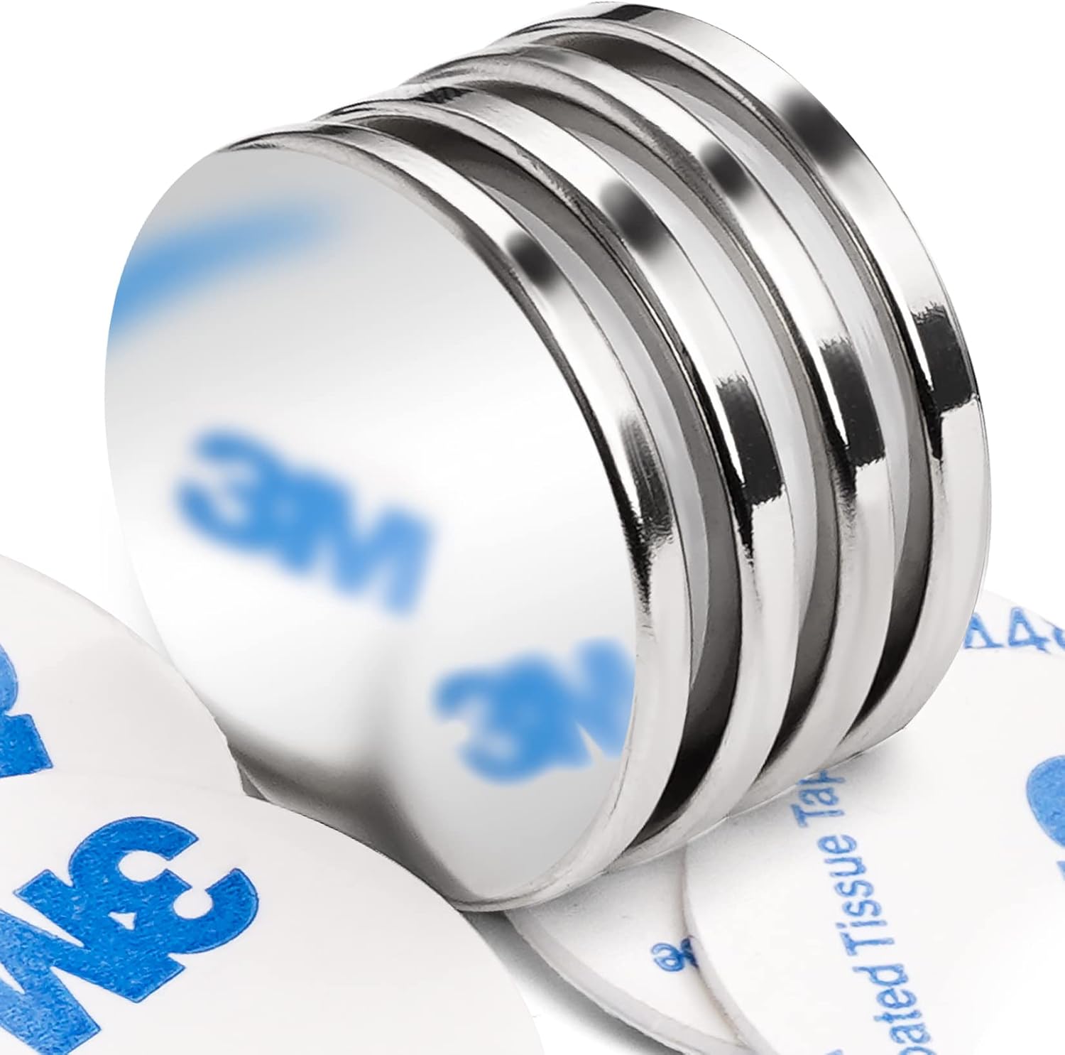 FINDMAG 4 Pack Magnets Strong, 30 x 3 mm 8 KG Pull Super Strong Neodymium Magnet...