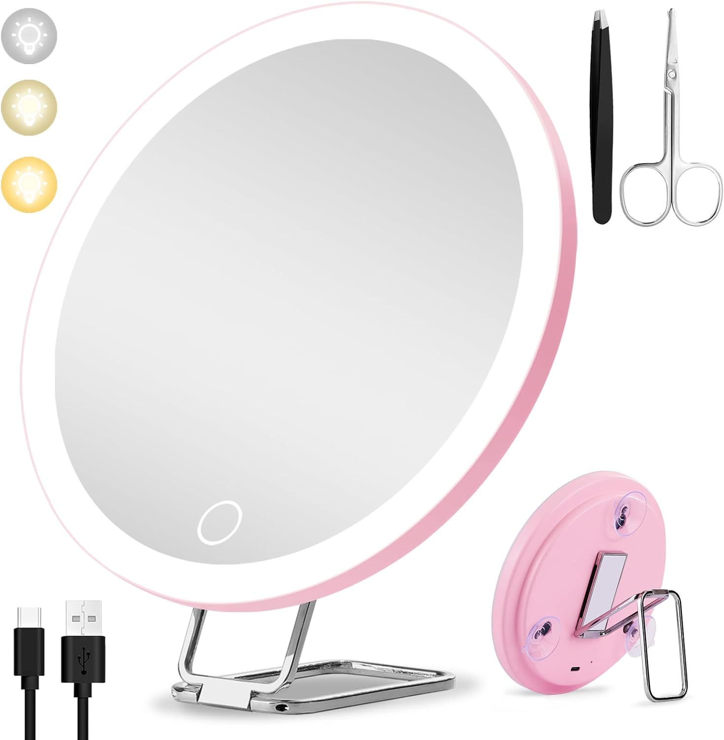 20X Magnifying Mirror, Special Lighted Magnified Mirror 20X with 3 Suction Cups,...