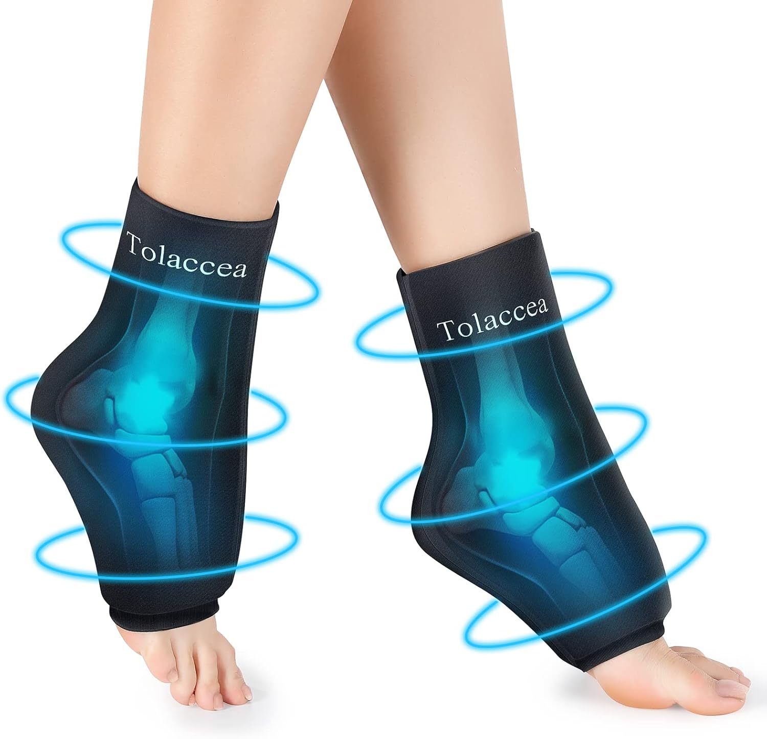 Ankle Foot Ice Pack Wrap, Special Reusable Gel Cold Compress Pack and Hot Therap...