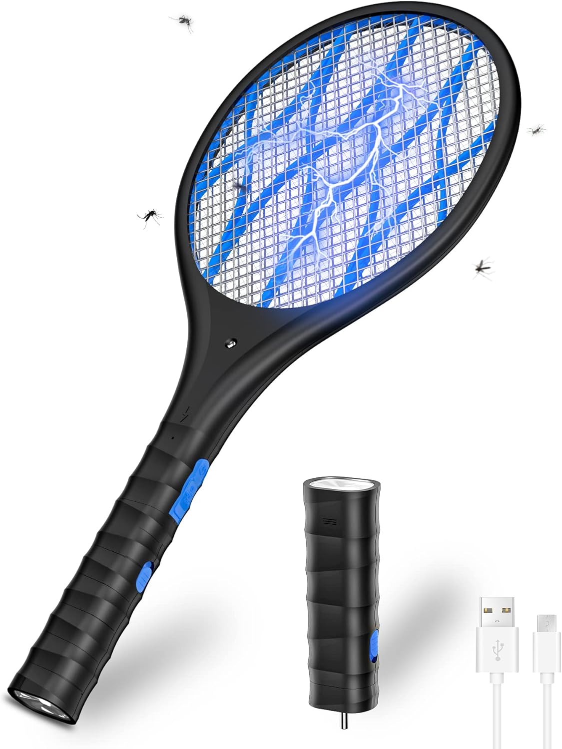 CONOPU Fly Zapper, 4000V Fly Killer, USB Electric Fly Swatter with 1200mAh Recha...