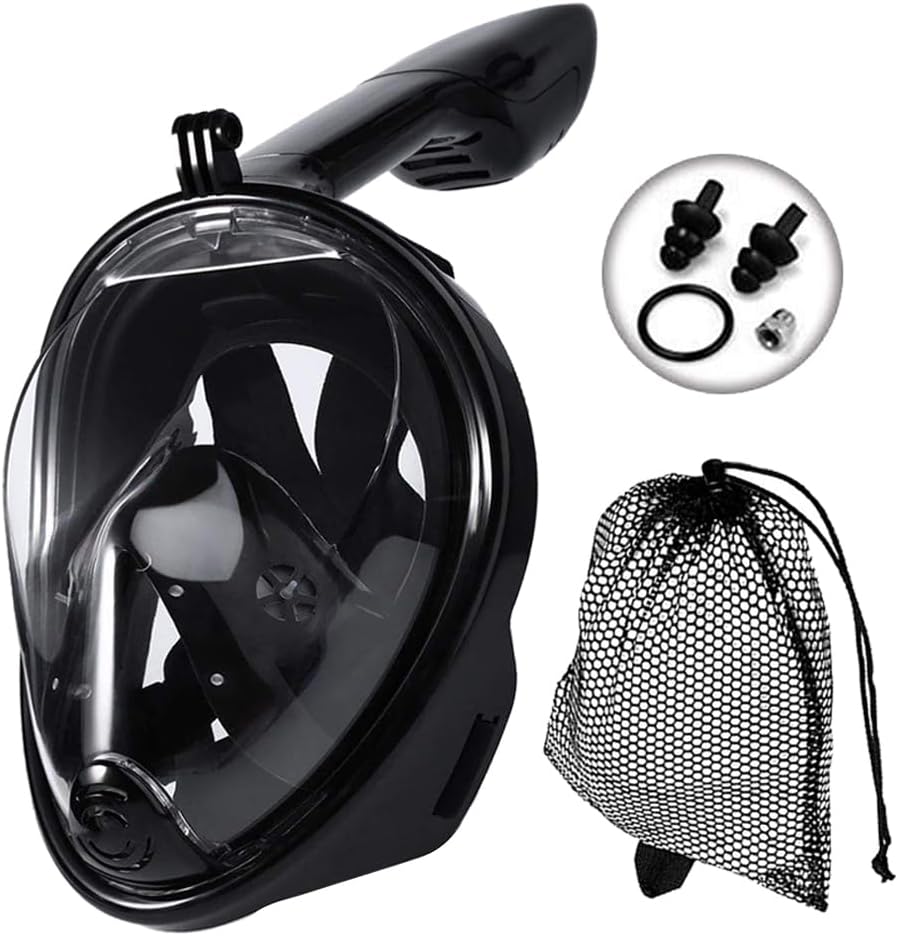 Snorkel Mask Full Face JRing 180° Panoramic View Safe Breathing System Diving Ma...