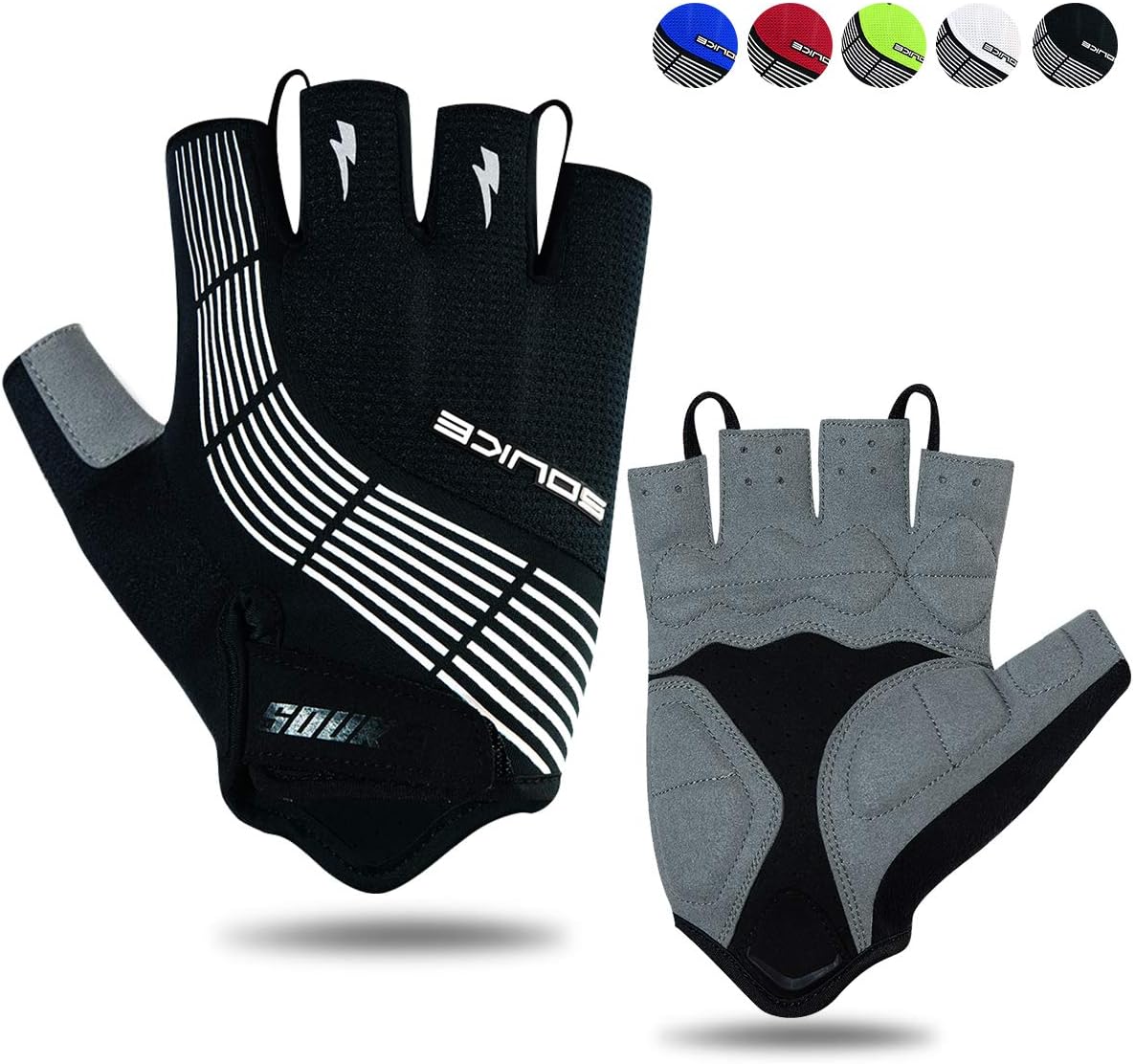 Souke Sports Road Cycling Gloves Half Finger Road Biking Gloves,Shock-Absorbing...