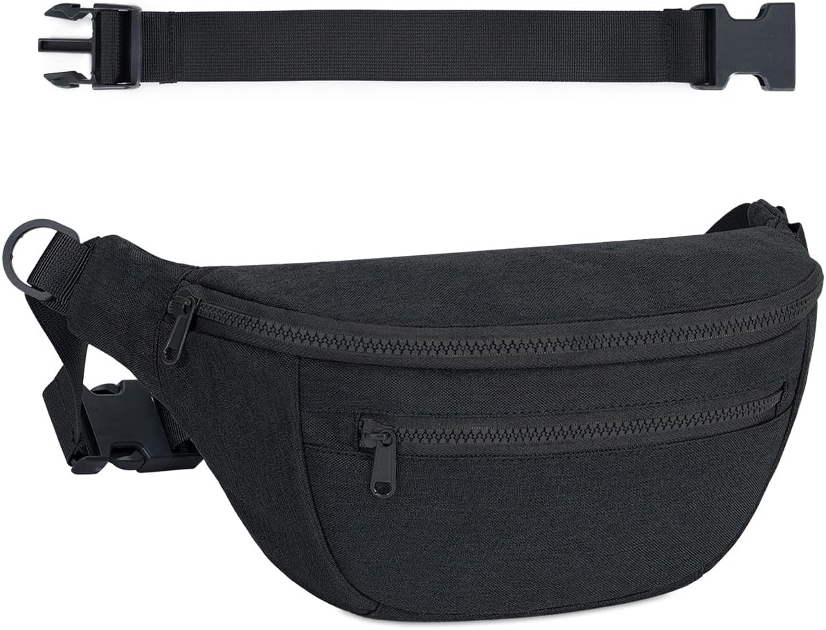 Bum Bag Waist Fanny Pack for Women Ladies Men Bumbag with Extended Belt and Thre...