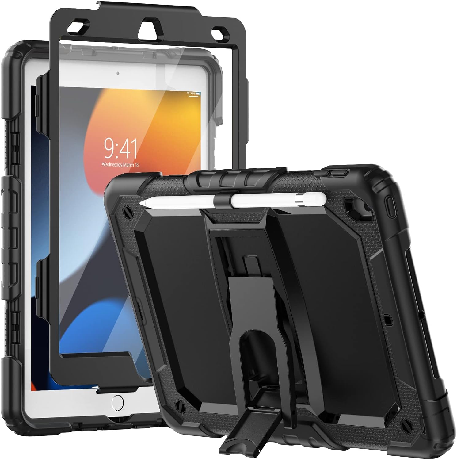 SEYMCY Case for iPad 9th/8th/7th Generation Case 10.2 Inch 2021/2020/2019, 3 Lay...