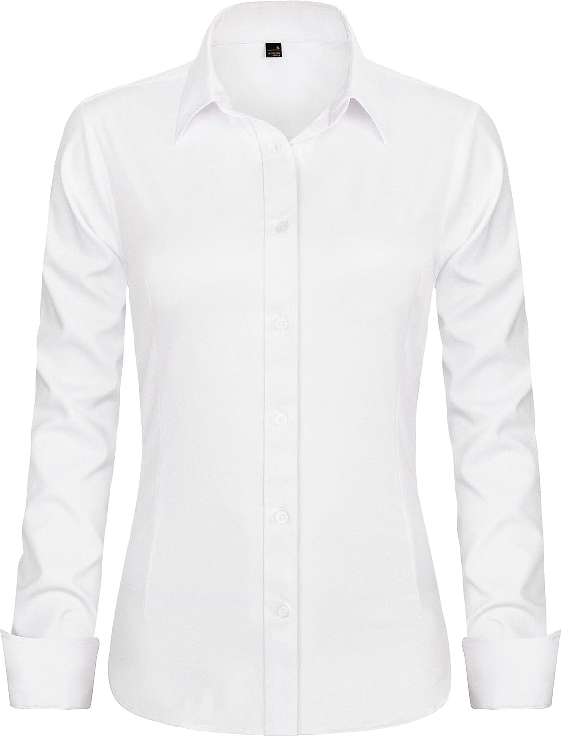J.VER Women's Dress Shirt, Special Long Sleeve Plain Shirt, Innovative Fitted St...