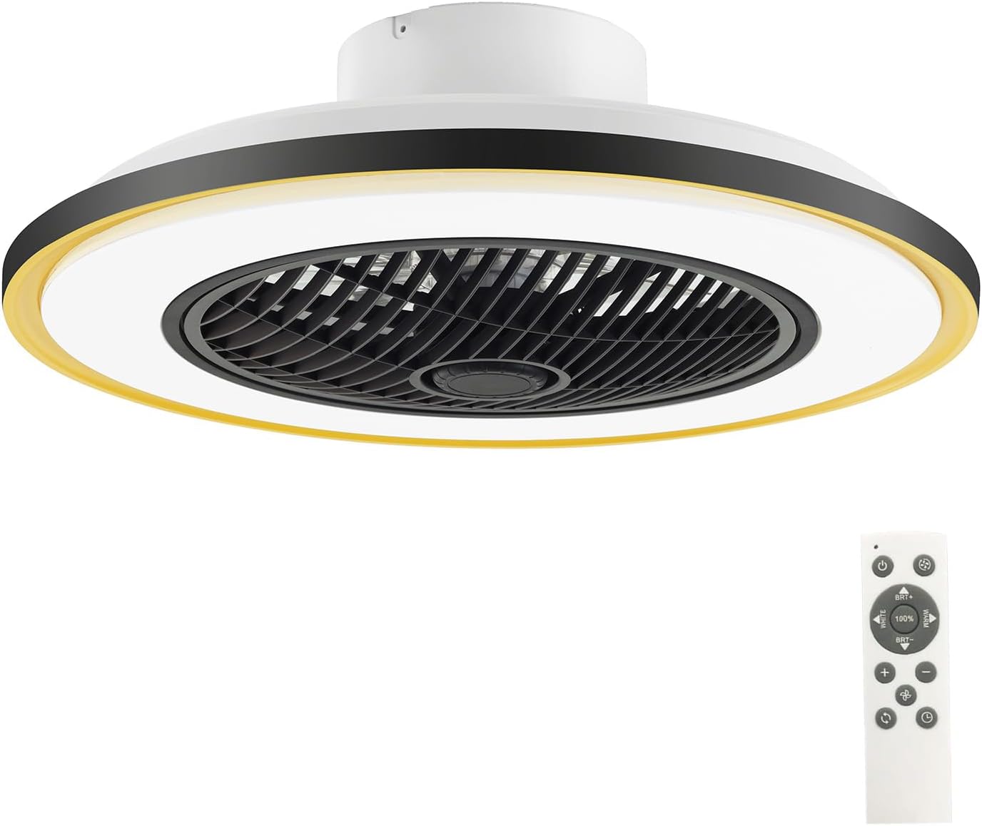 BKZO LED Ceiling Light with Fan, Special Ceiling Fan Lights with Wind Guide Whee...