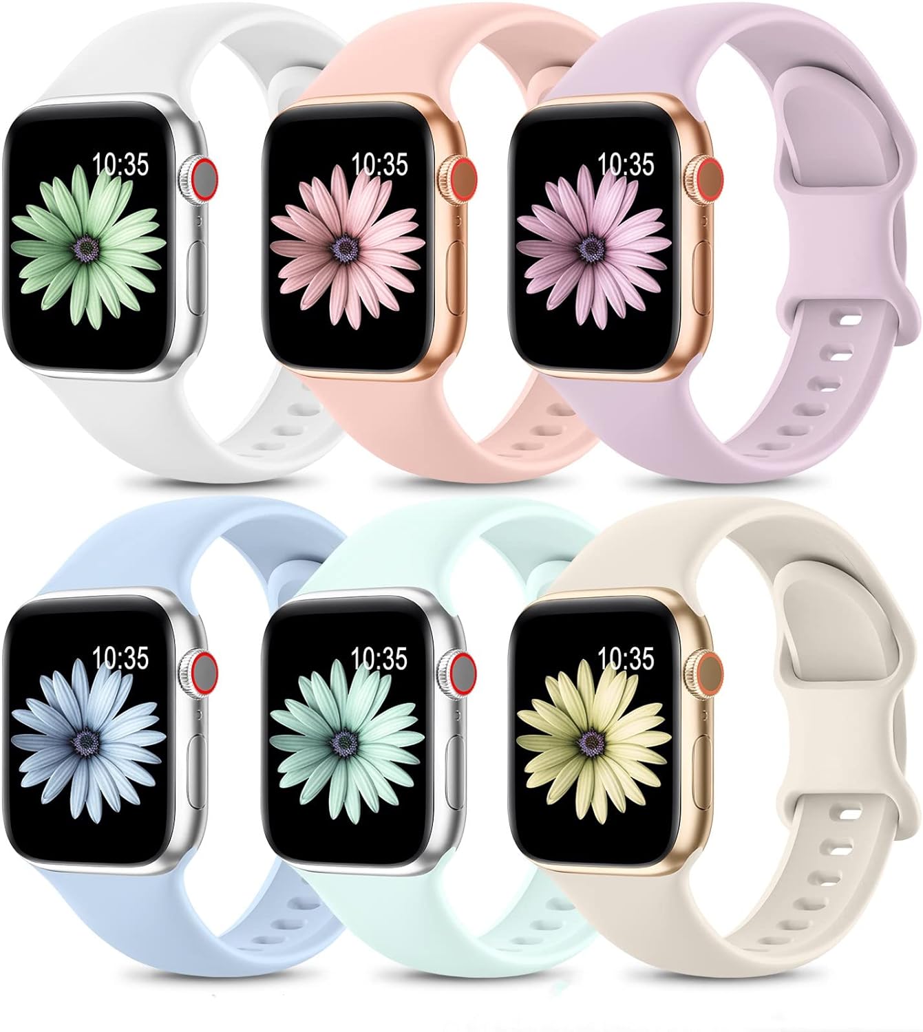 Higgs 6 Pack New Straps Compatible with Apple Watch Straps 38mm 40mm 41mm Women...