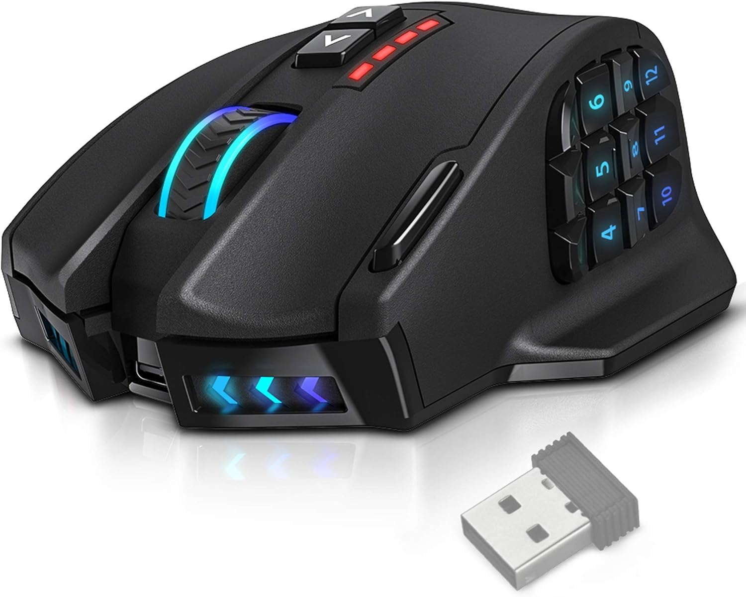 UtechSmart Venus Pro RGB Wireless MMO Gaming Mouse...