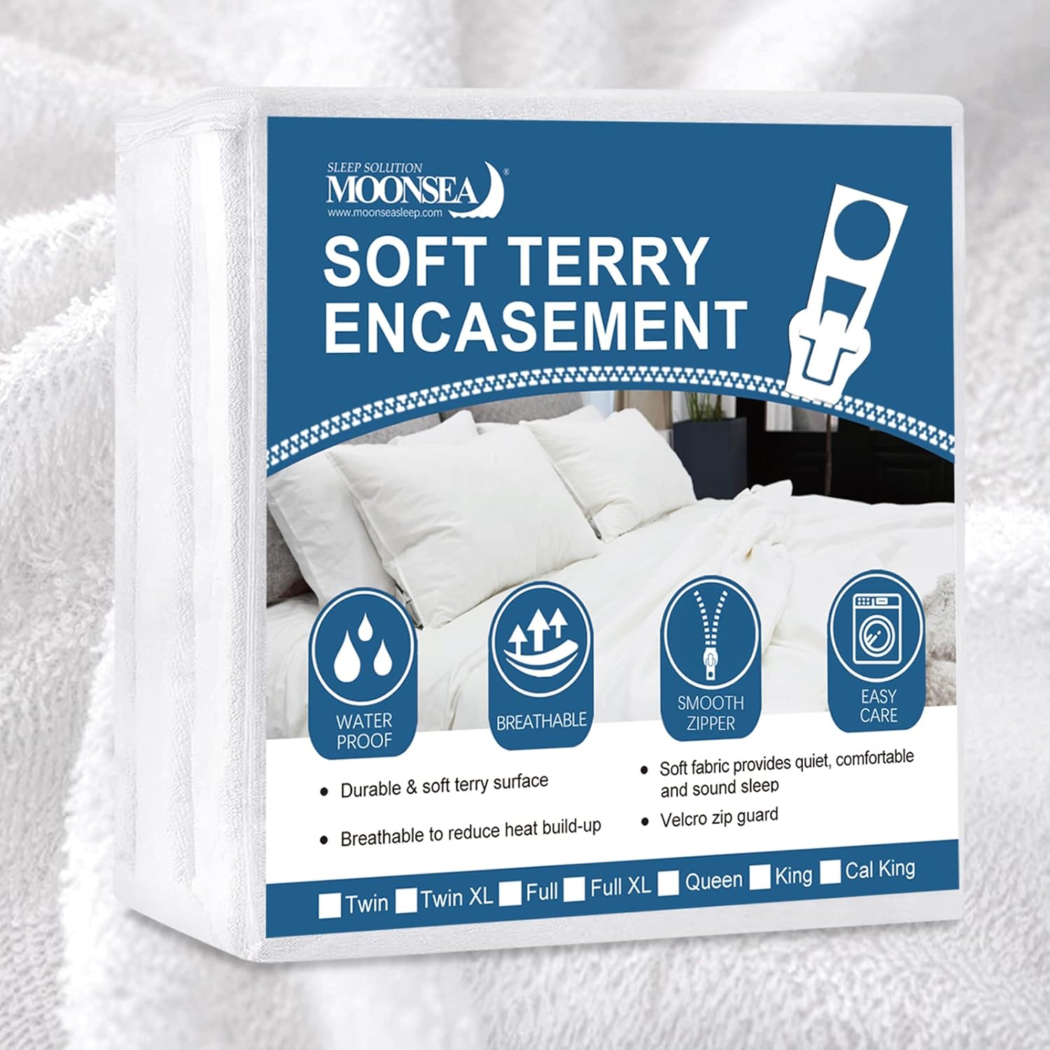 Zippered Mattress Protector, Unique Ultra Soft Terry Surface Encasement, Special...