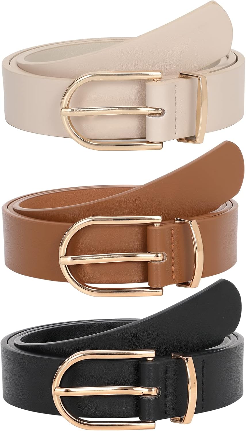 JASGOOD Women's PU Leather Belts for Jeans Pants Fashion Ladies Dress Belts with...