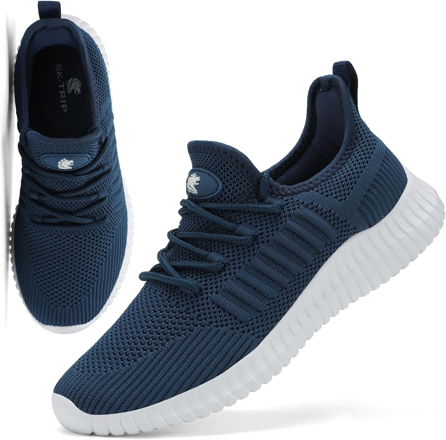 SK·TRIP Women's Walking Shoes Lightweight Breathable Flying Woven Mesh Upper Cas...