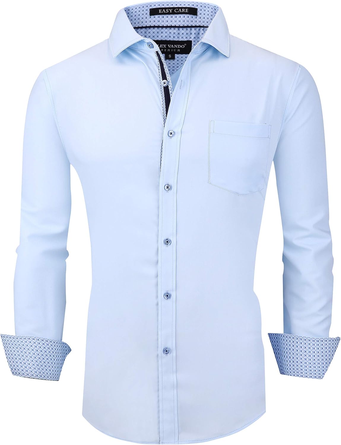 **Best Alex Vando Mens Dress Shirts, Special Wrinkle Free Mens Shirts with Regul...