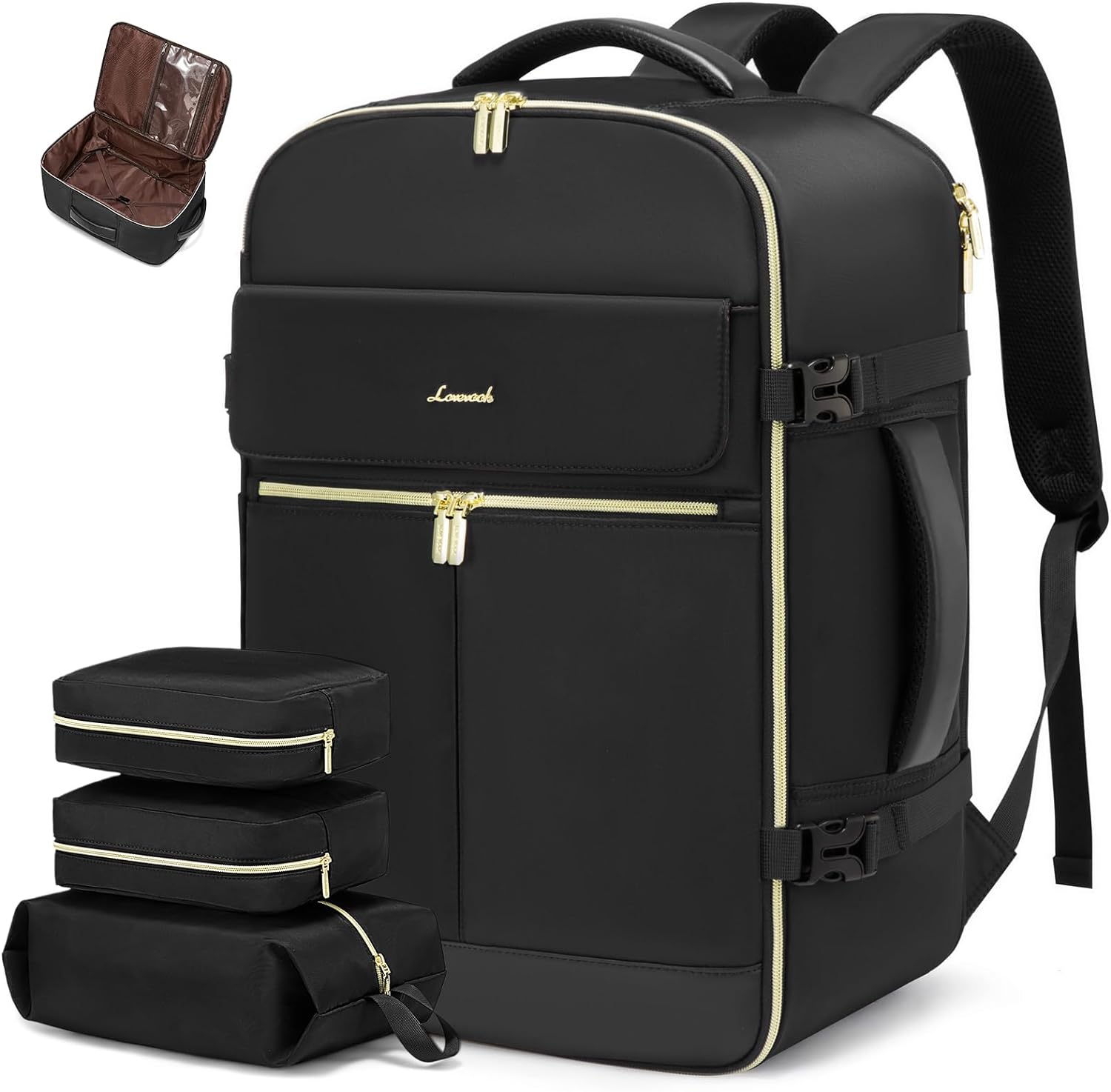 LOVEVOOK Travel Backpack for Women, 40L Large Carry On Backpack Flight Approved,...