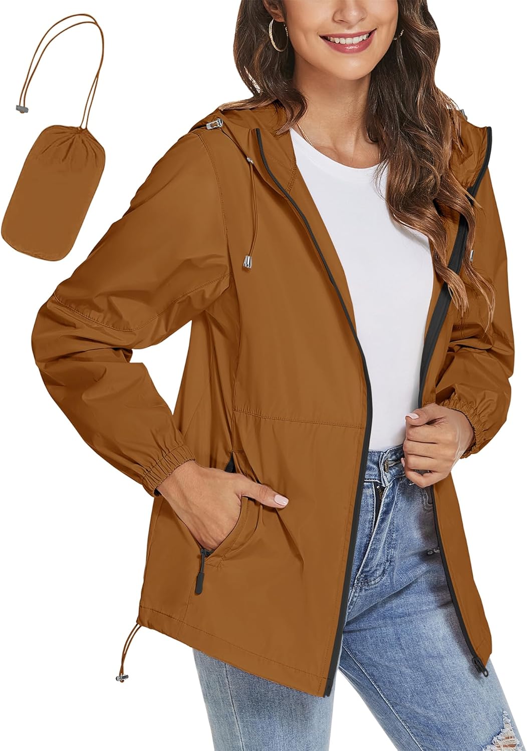 TCOT Womens Rain Jackets Waterproof Windbreaker Jackets lightweight Portable Rai...