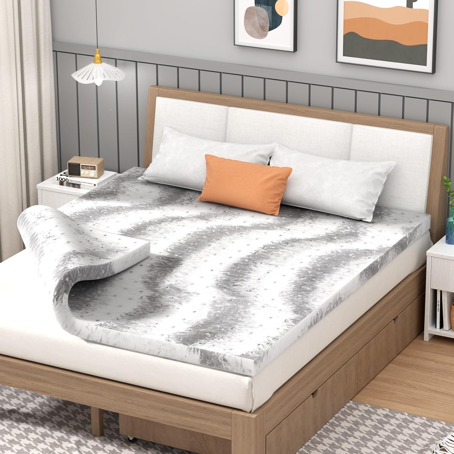 BedsPick Mattress Topper, Special Twin XL Memory Foam Mattress Pad, Innovative 2...