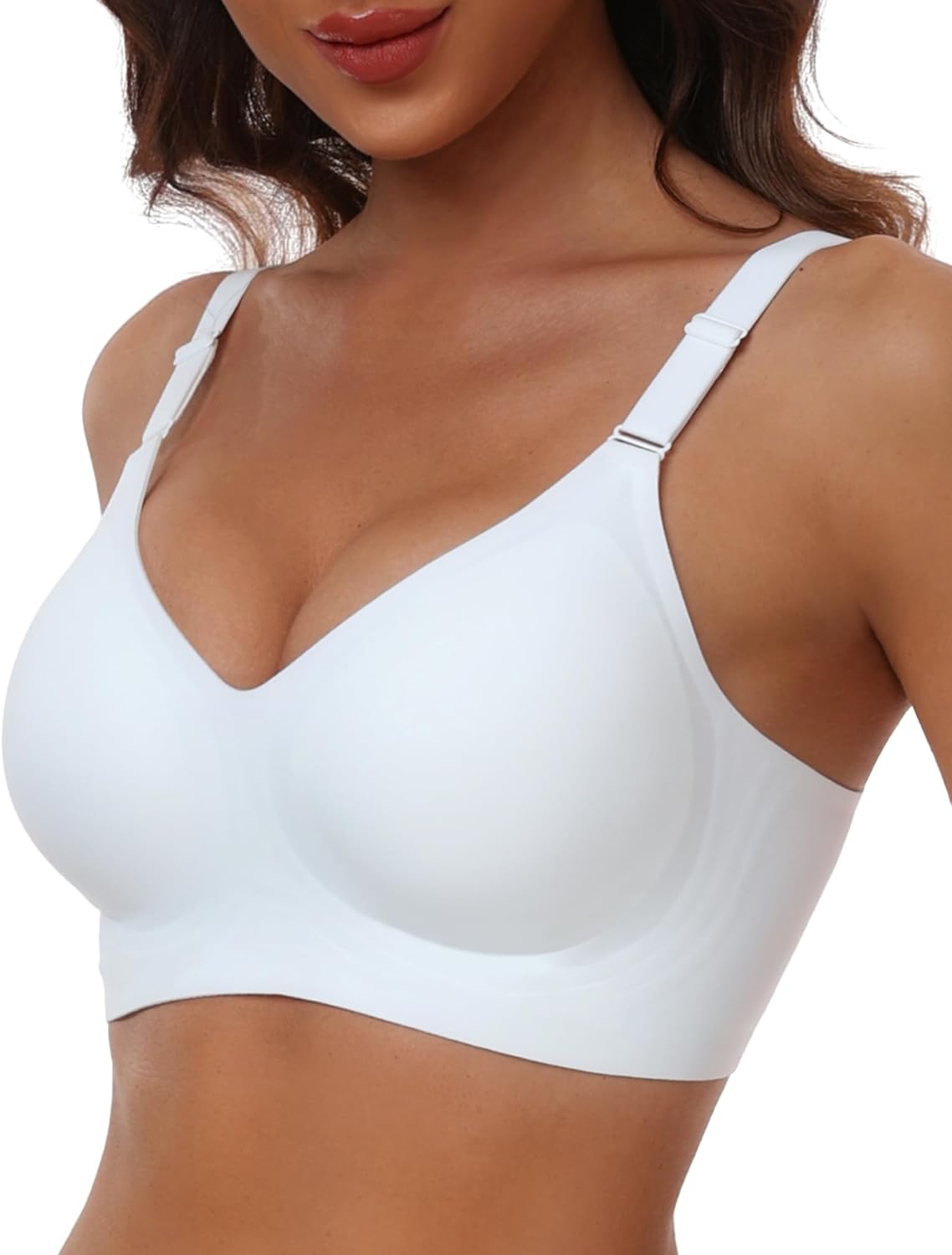 HORISUN Wireless Push Up Full Coverage Bra for Women Seamless Bras with Soft Sup...