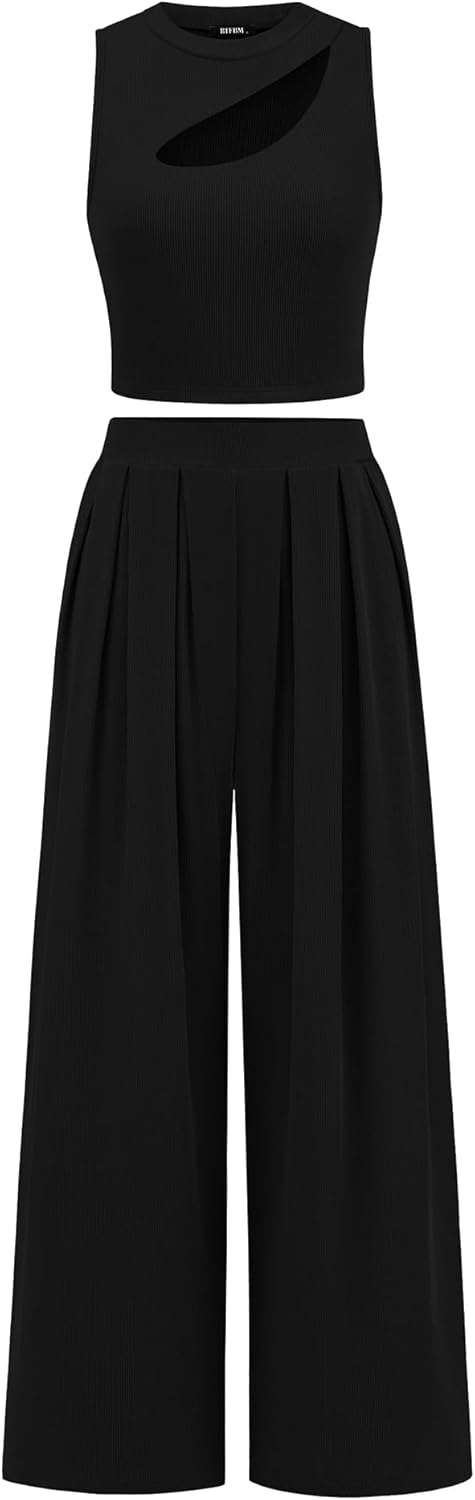 BTFBM Women 2 Piece Outfits, Special Spring Summer Tracksuits, Stylish Mock Neck...