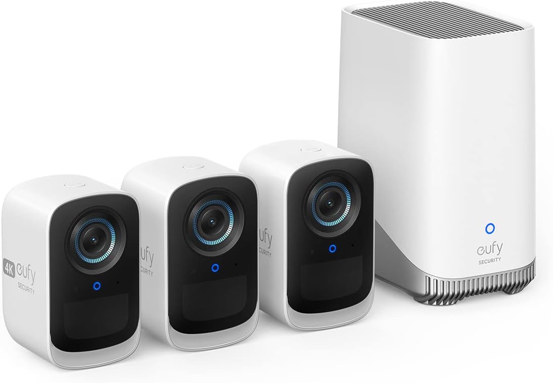 eufy security eufyCam S300(eufyCam 3C)3-Cam Kit, S...