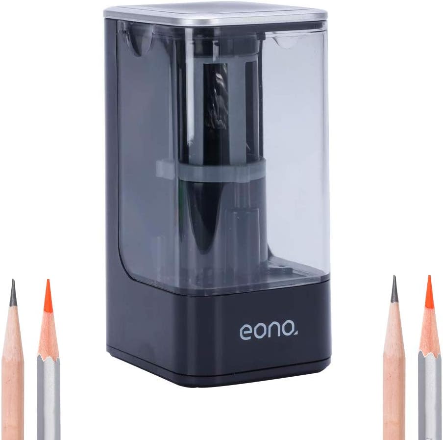 Eono Electric Pencil Sharpener, Heavy Duty Helical Blade Pencil Sharpener Operat...