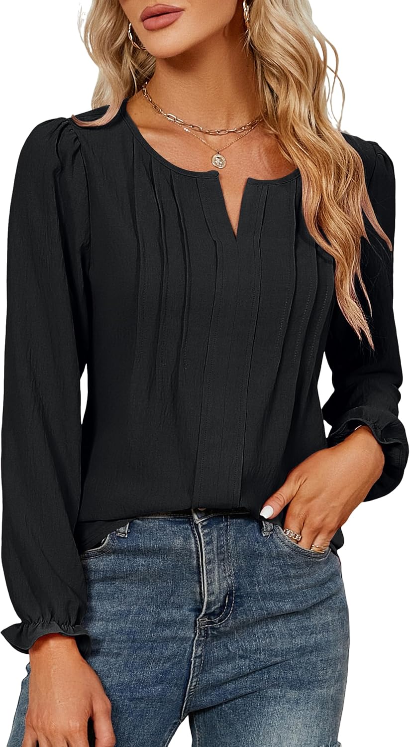 Blooming Jelly Womens Tops, Special Casual Long Sleeve Shirts, Innovative V Neck...