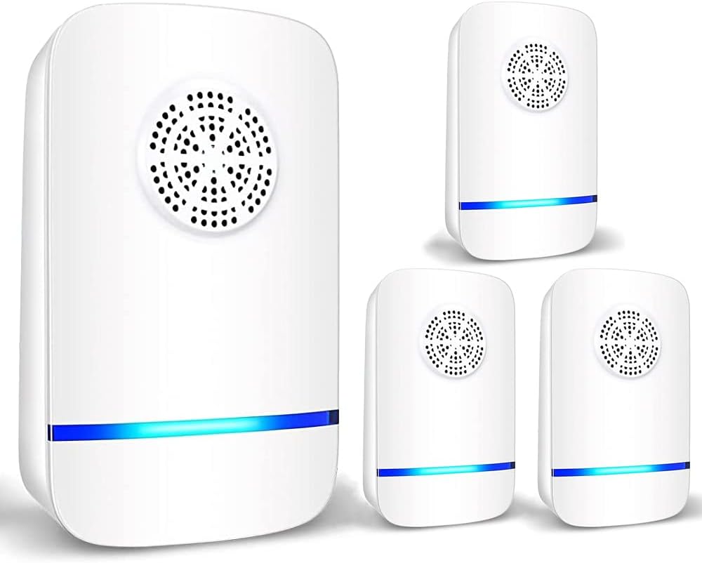 Ultrasonic Pest Repeller 4 Pack, Insect Control, Spider Repellent, Plug in Indoo...