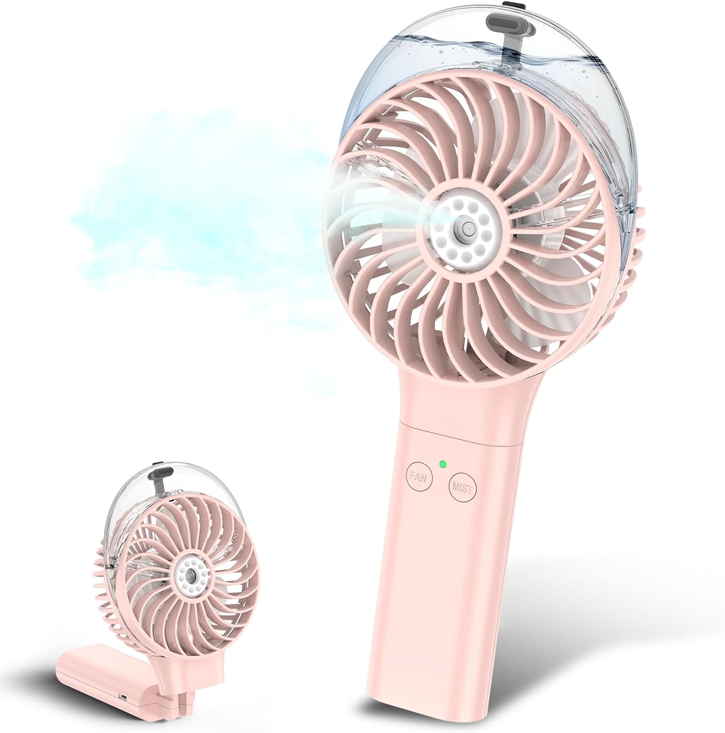 MORECORE Portable Handheld Misting Fan, Special Battery Operated Personal Spray...