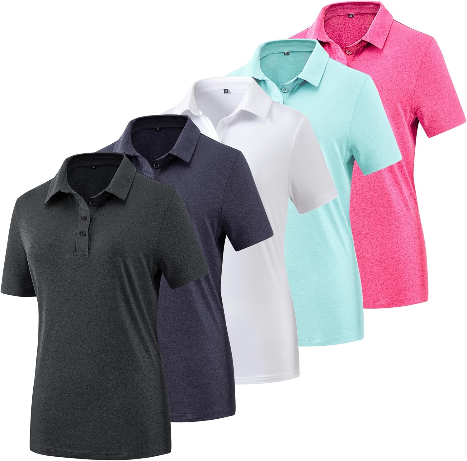 Women's Golf Polo Shirts Lightweight Moisture Wicking Short Sleeve Shirt Quick D...