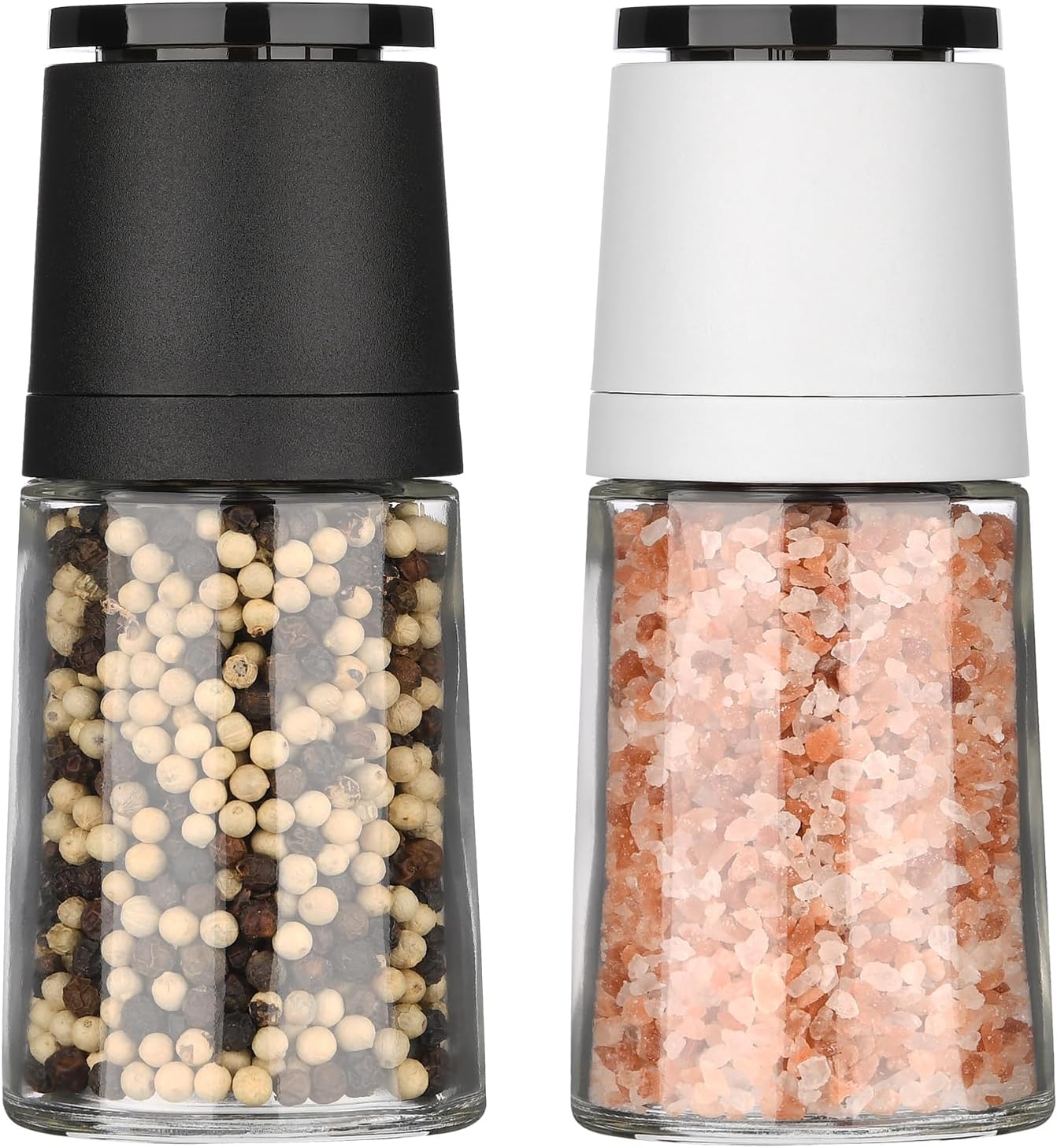 Hotder Salt and Pepper Grinder Set,Salt and Pepper Mill with Adjustable Ceramic...