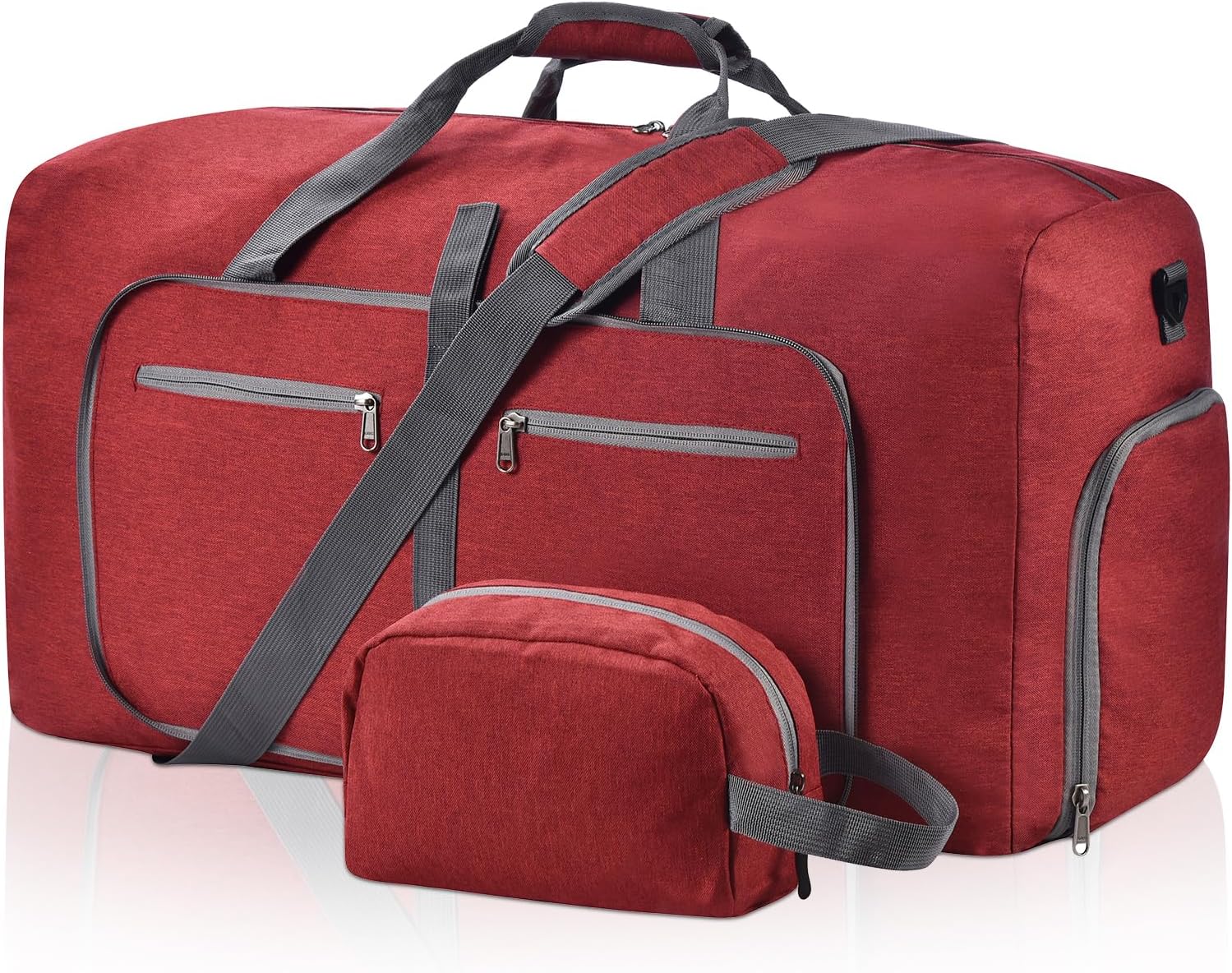Felipe Varela Duffle Bag with Shoes Compartment and Adjustable Strap,Foldable Tr...