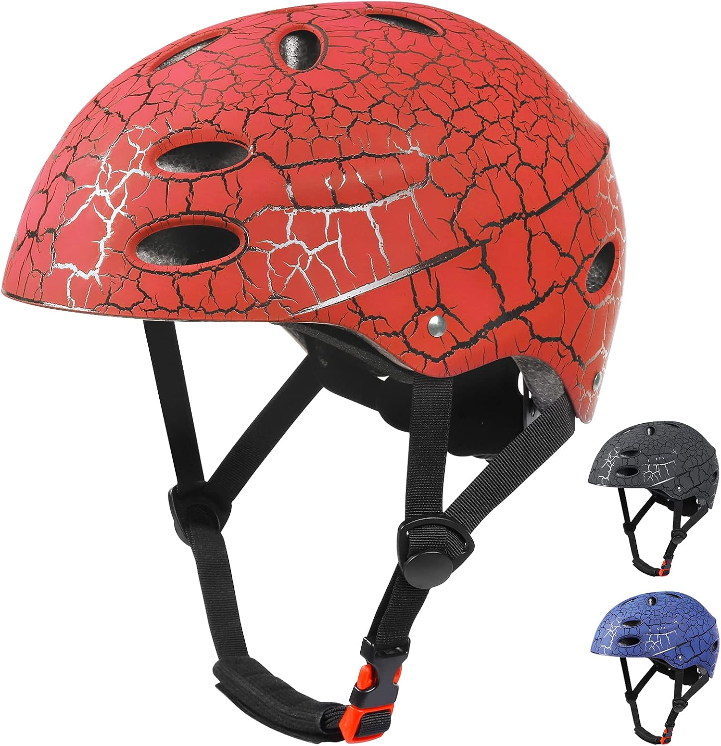 Kids Bike Helmet, Crash Style Boys and Girls Helmet, Adjustable Breathable ABS H...