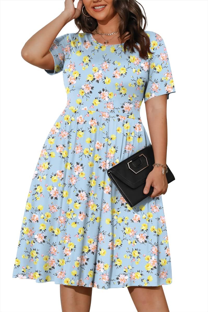 POSESHE Womens Dress, Special Plus Size Summer Dress 2024, Innovative Casual Sho...