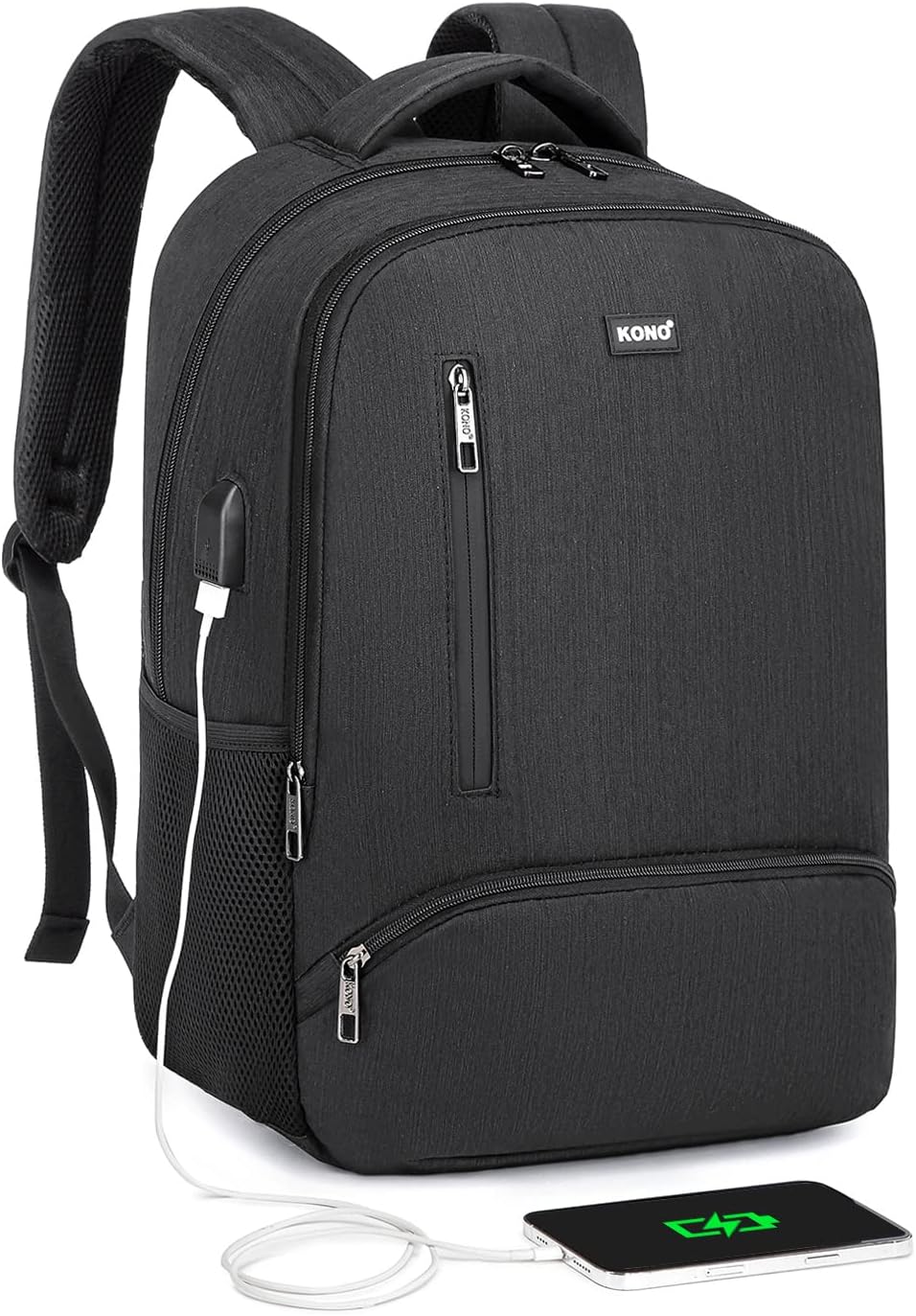 Kono Travel Laptop Backpack with USB Charging Port...