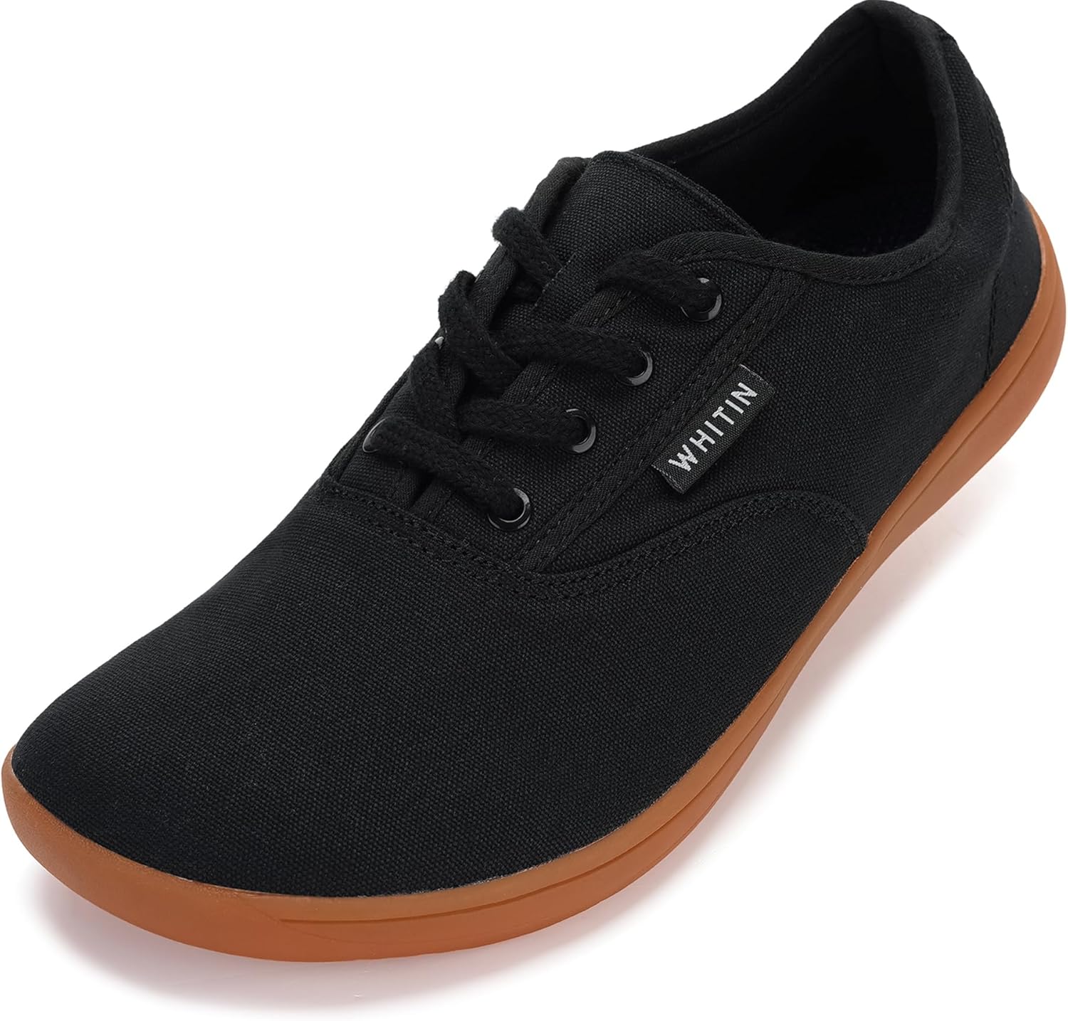 WHITIN Men's Wide Canvas Barefoot Sneakers | Zero Drop Sole | Minimalist Footwea...