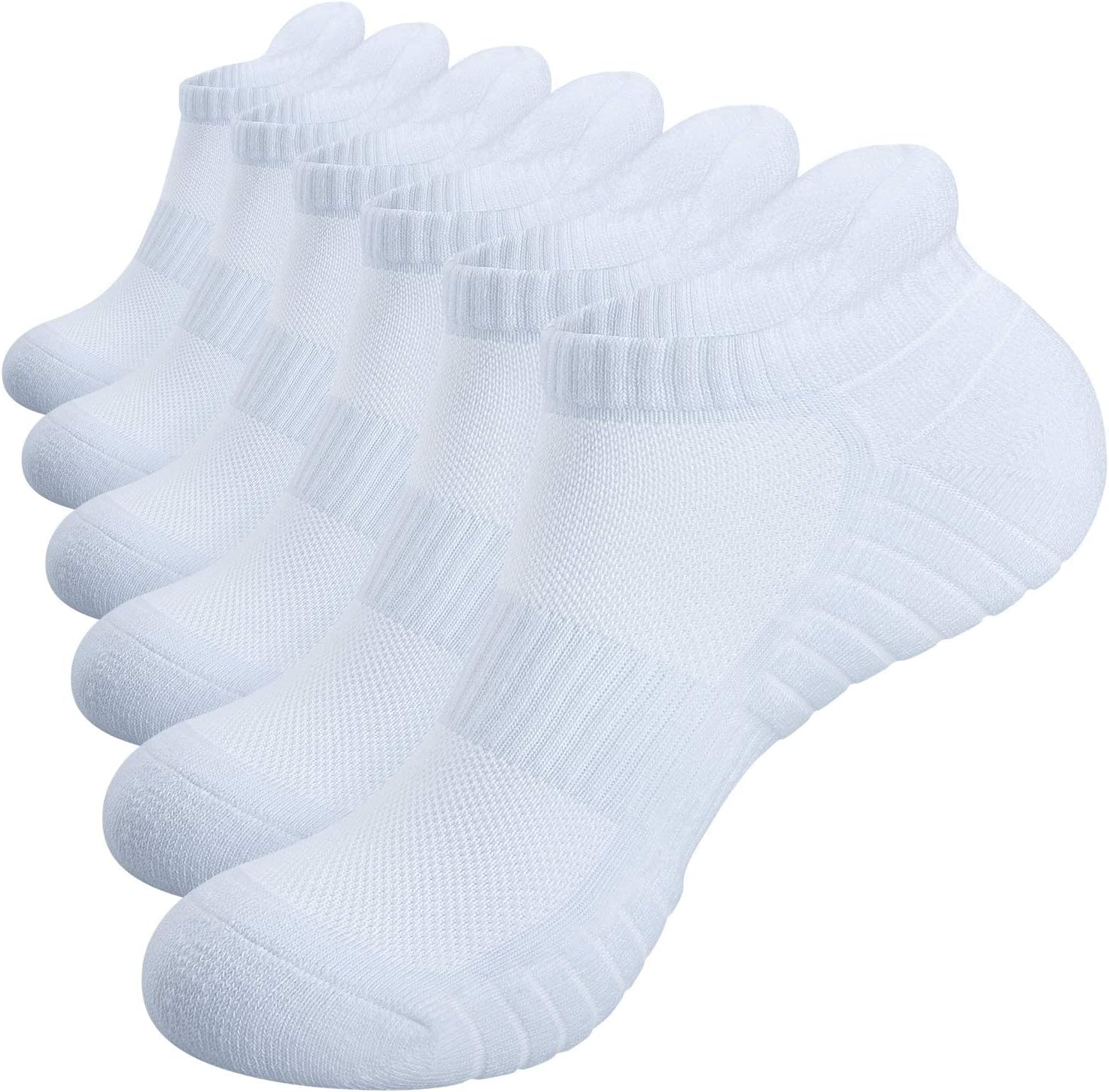 TANSTC Mens Socks, Unique Anti-Blister Cushioned Socks, Breathable Running Cotto...