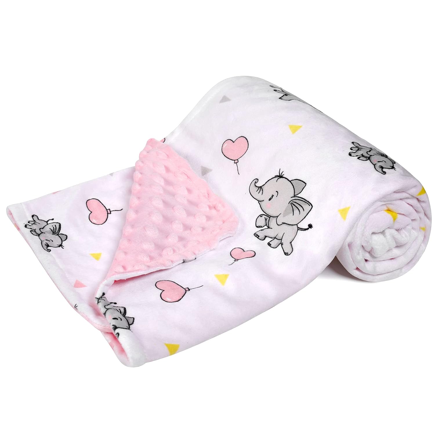 DaysU Silky Micro Soft Plush Baby Blankets for Girls with Print Animal Pattern a...