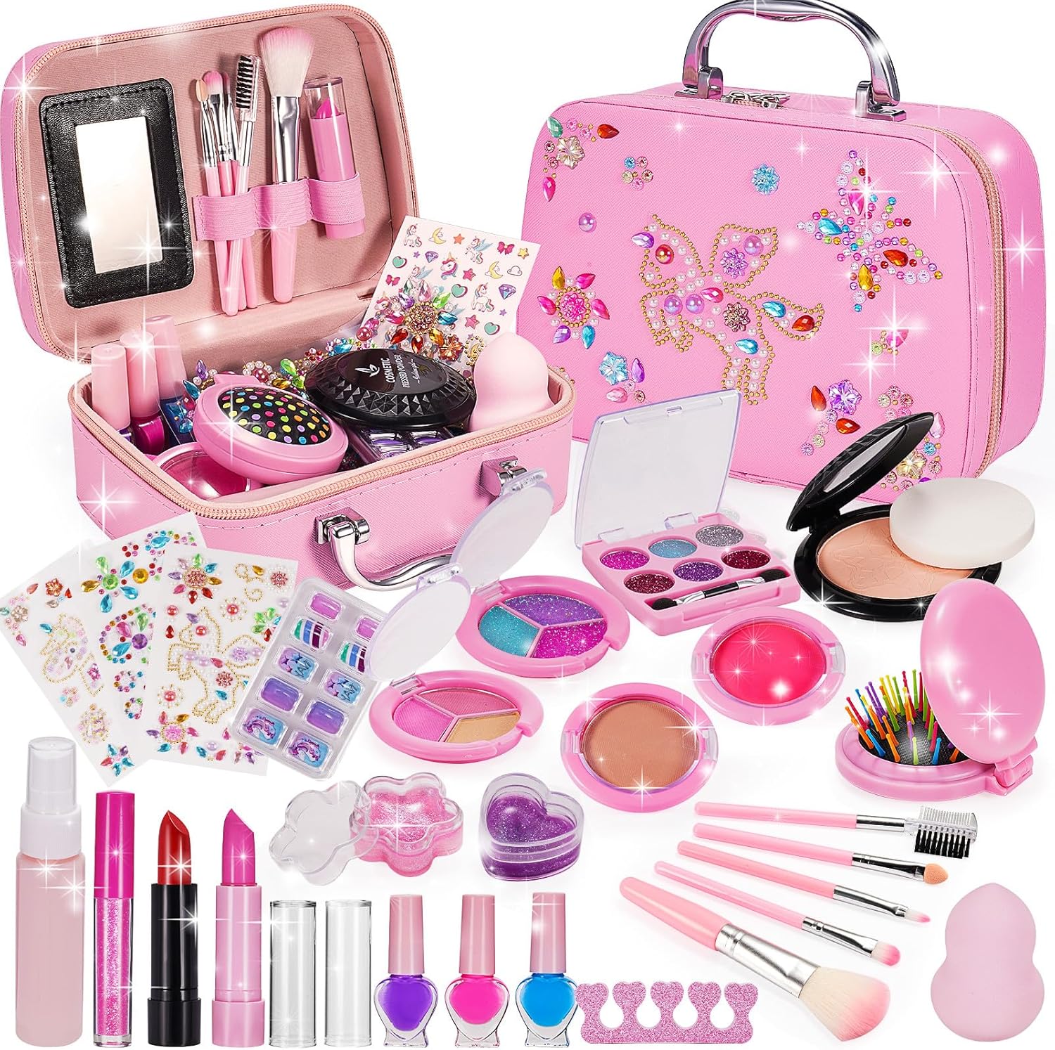 Veopoko Kids Makeup Sets for Girls, Girls Toys for 3 4 5 6 7 Year Old Girls Make...