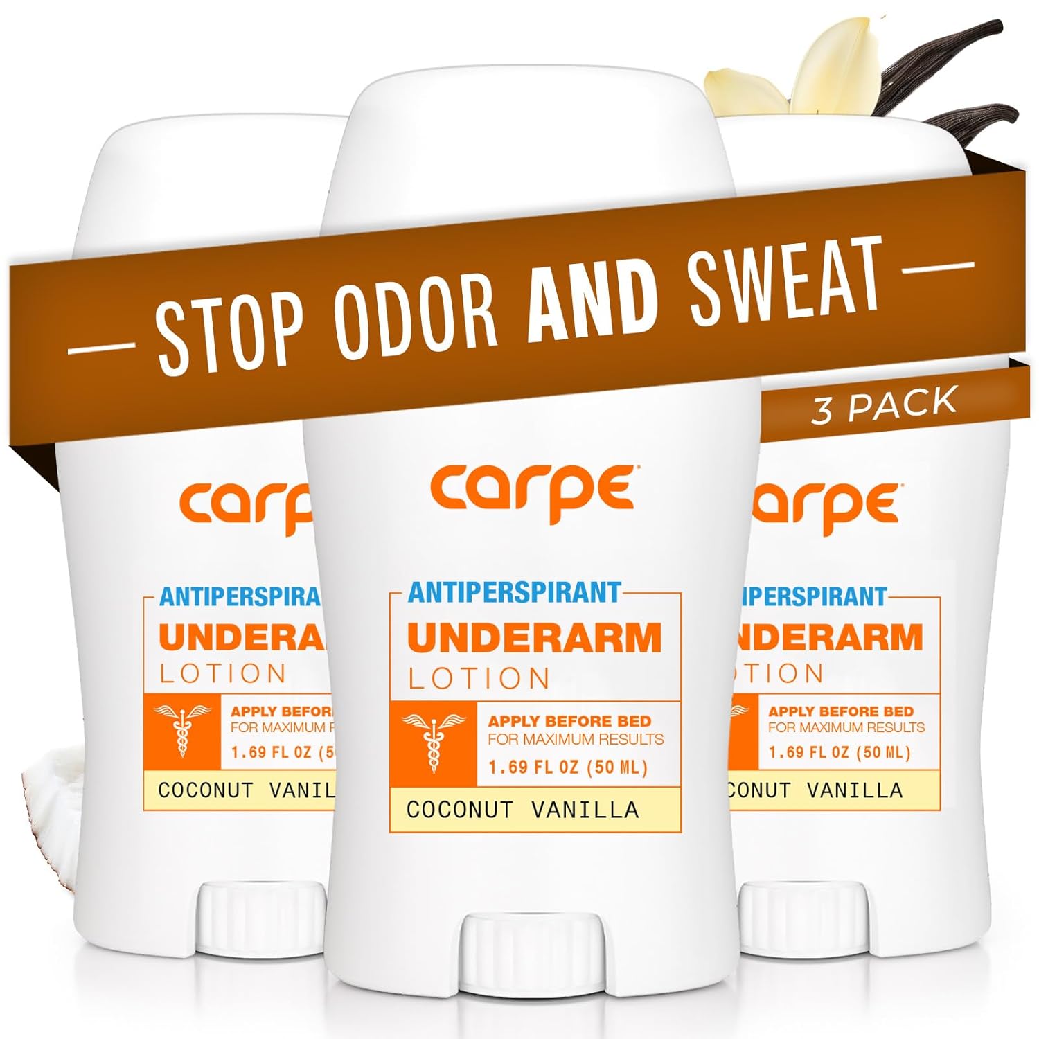 Carpe Underarm Antiperspirant Deodorant, Special Clinical Strength with Coconut...