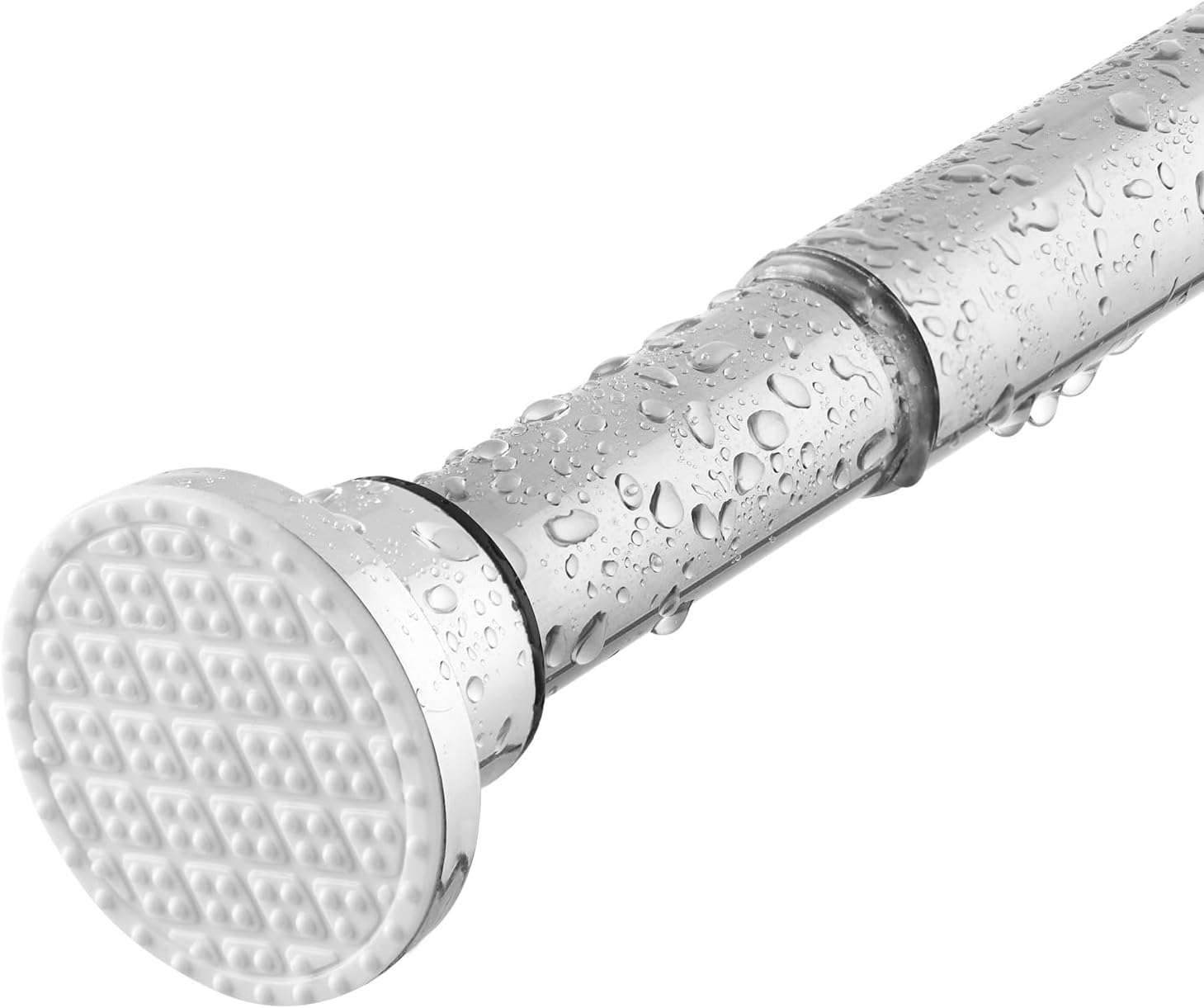 Tiemlet Stainless Steel Shower Curtain Rods, 255cm, Tension & Wall Mounted, Silv...
