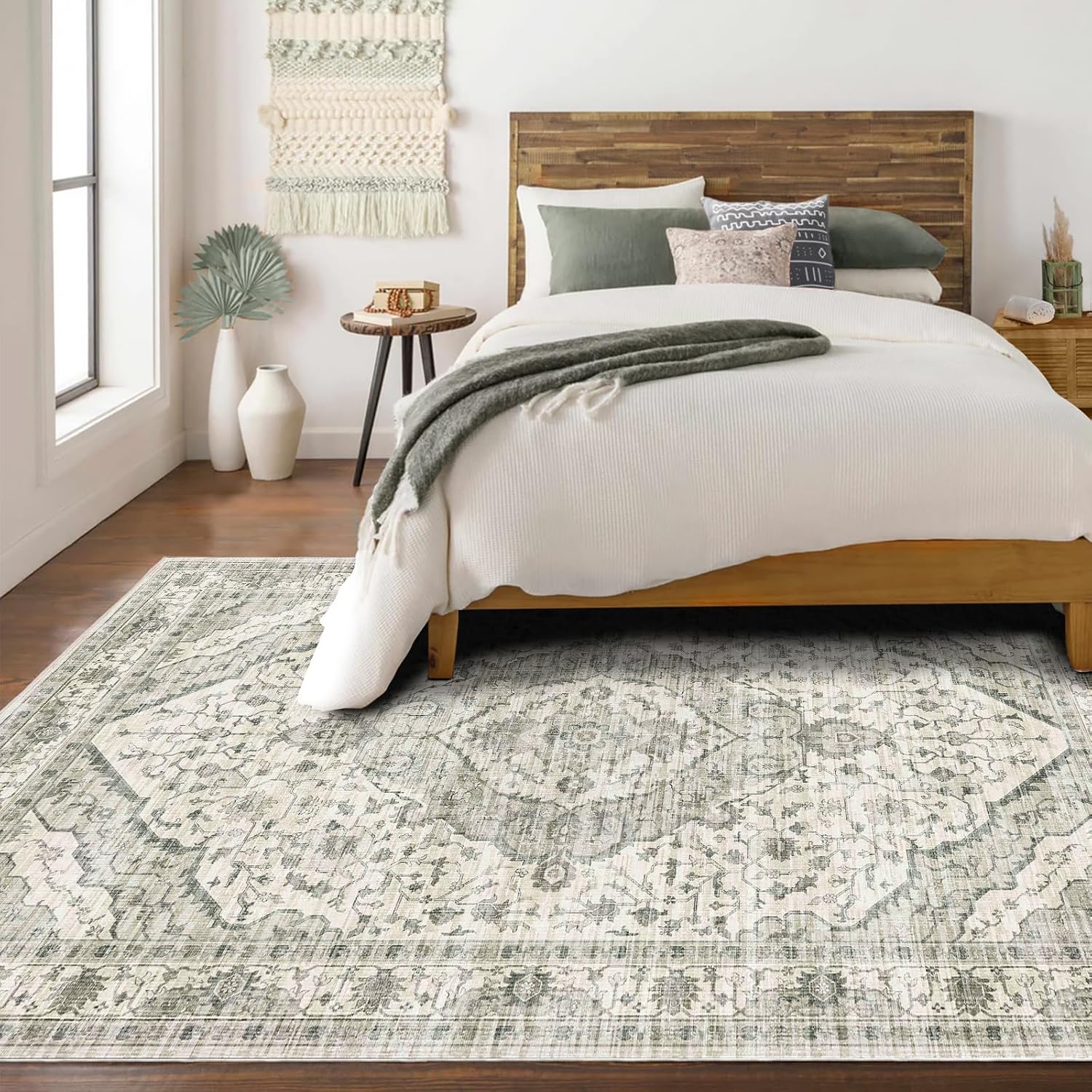 5x8 Area Rugs for Bedroom - Washable Rug 5x8 Rugs Vintage Large Carpet Non-Slip...