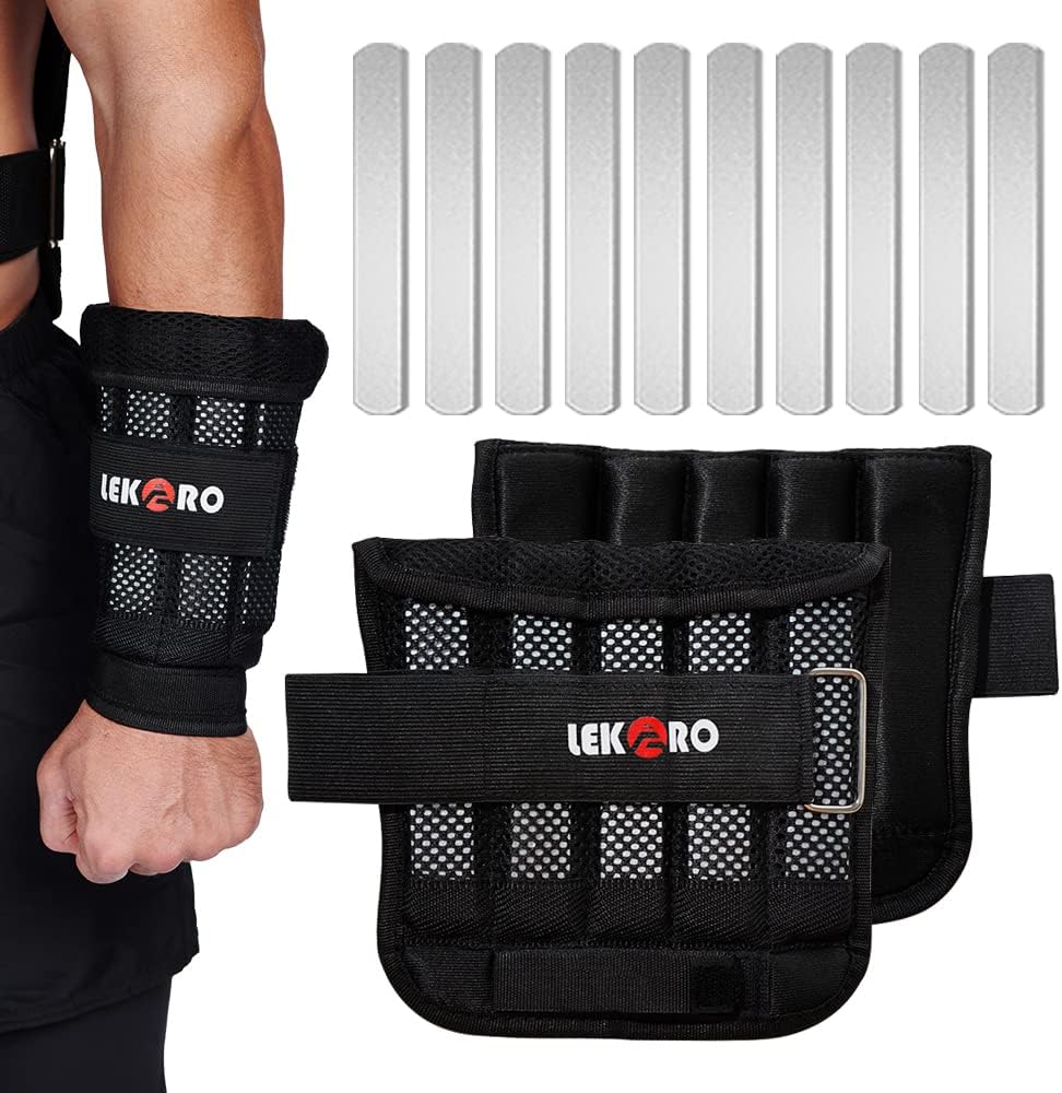 Wrist Arm Weights, Adjustable Wrist Weights, Removable Wrist Ankle Weights for M...