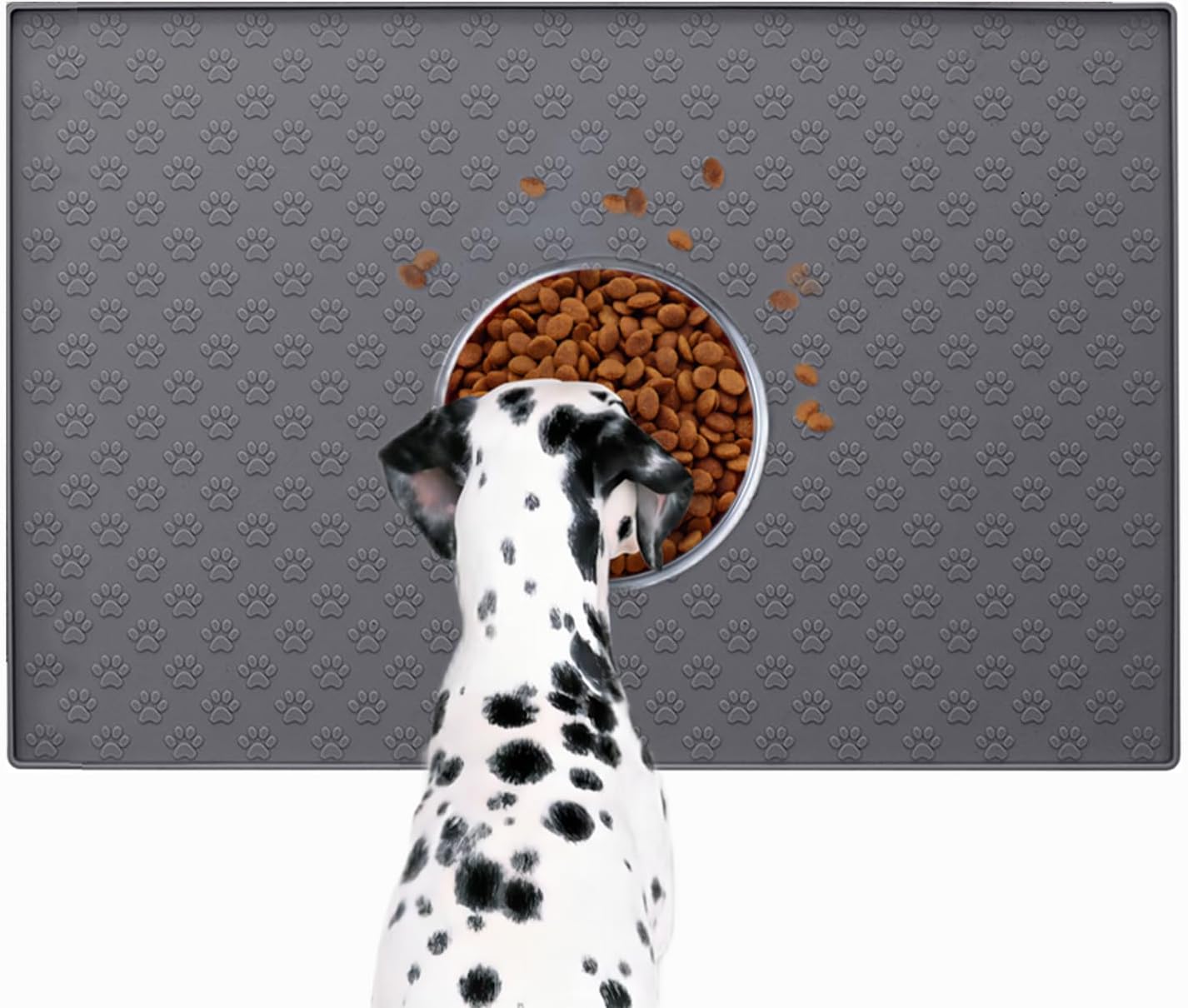Decyam Pet Feeding Mat, Sillicone Waterproof Pet Bowl Placement Tray, Dog Food M...