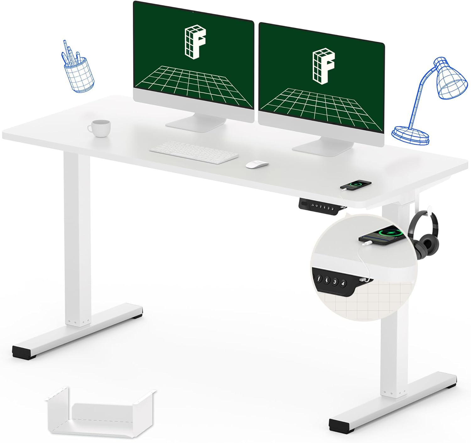 FLEXISPOT Electric Stand Up Desk, Special Standing Desk with 55 x 24 Splice Ergo...