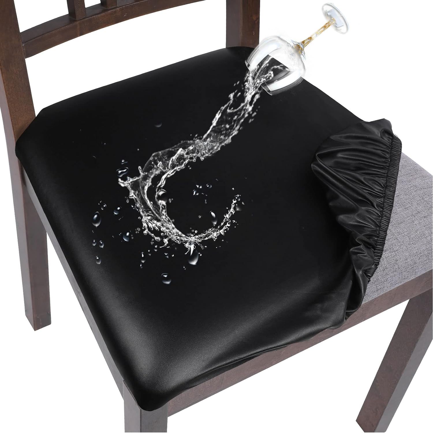 SearchI Waterproof PU Leather Seat Covers, Special Seat Covers for Dining Chairs...