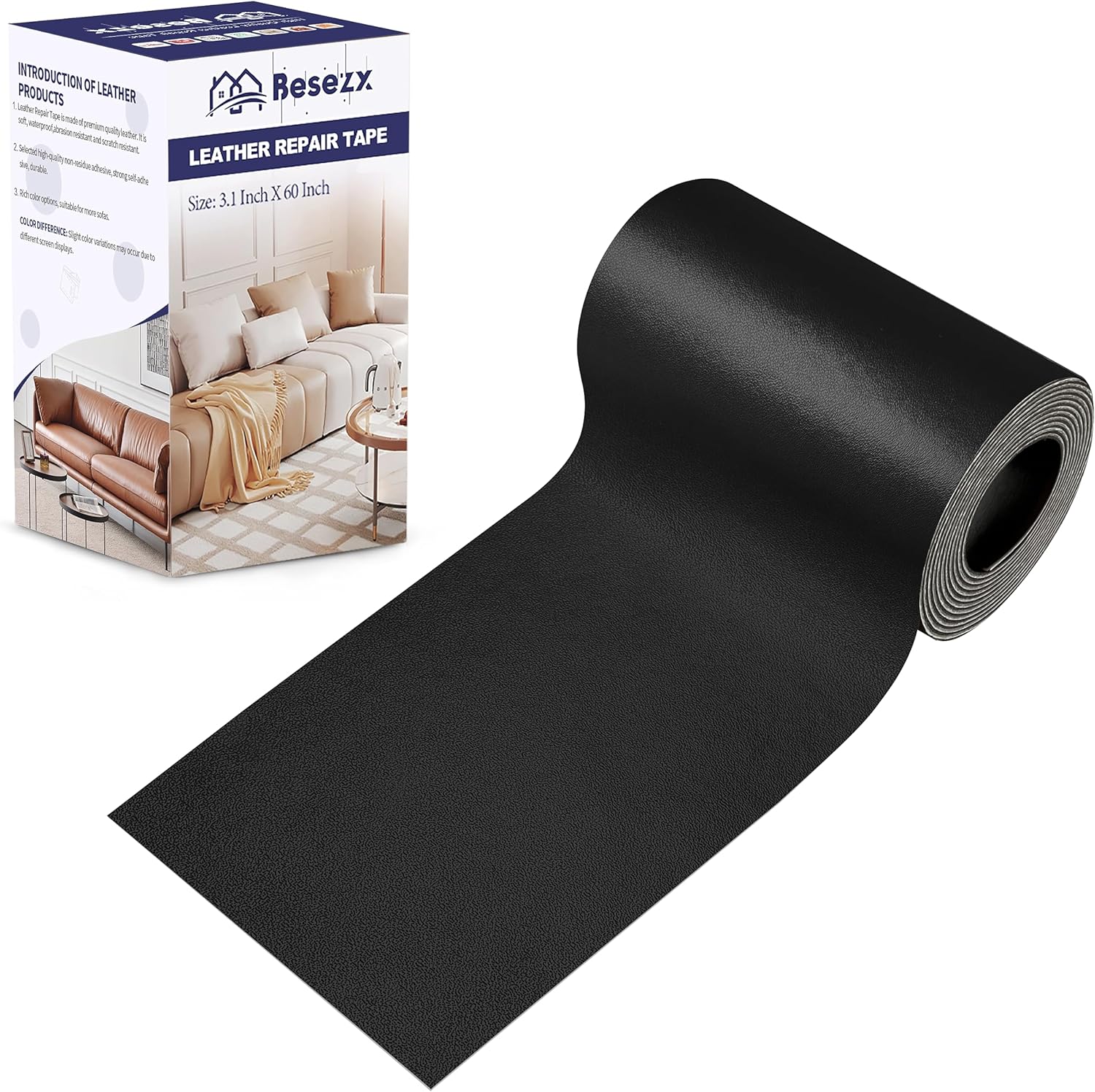 Besezx Leather Repair Patch Tape Kit, Unique Self-Adhesive Leather Repair for Fu...