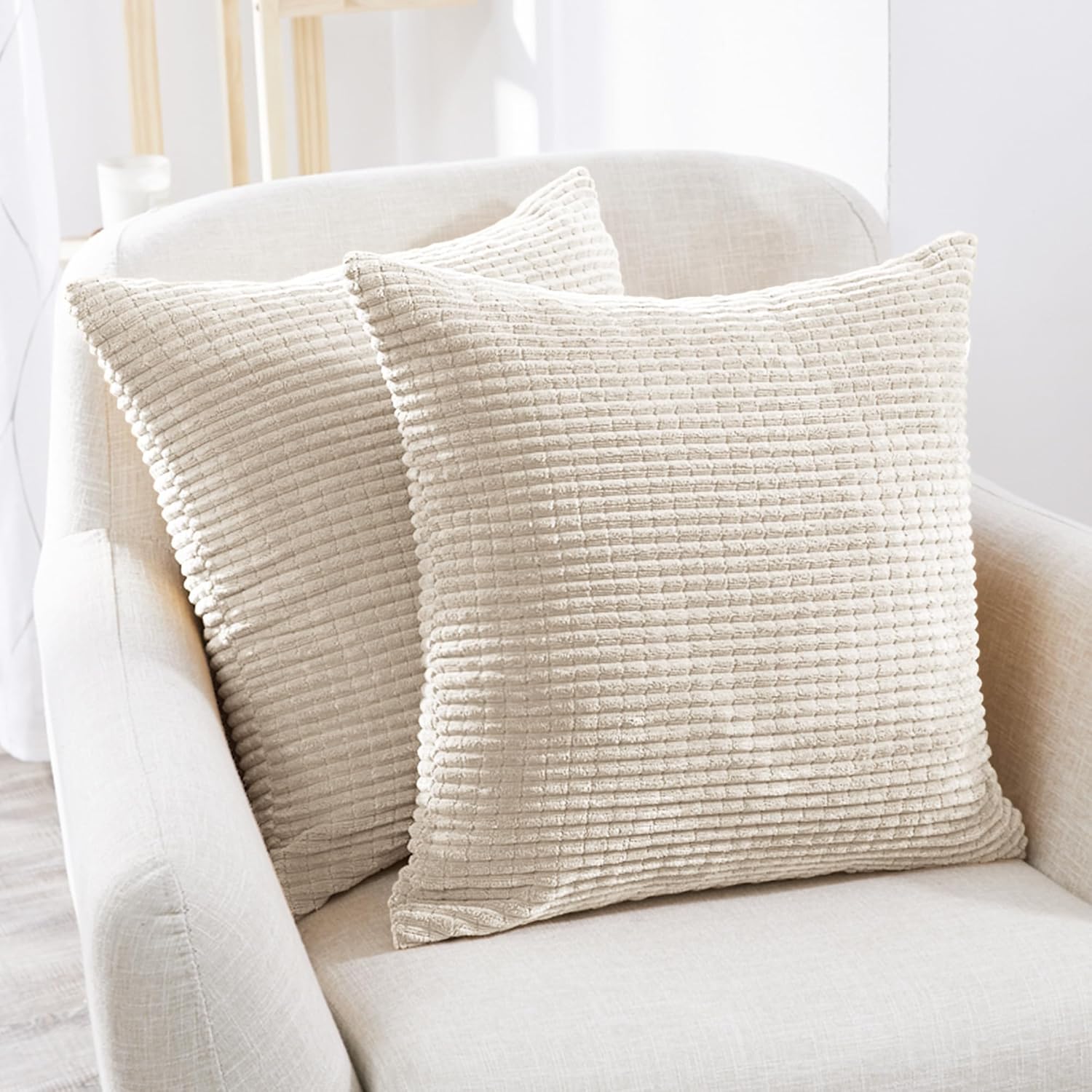 Deconovo Cushion Covers, Special Decorative Throw Pillow Covers with Stripes, In...